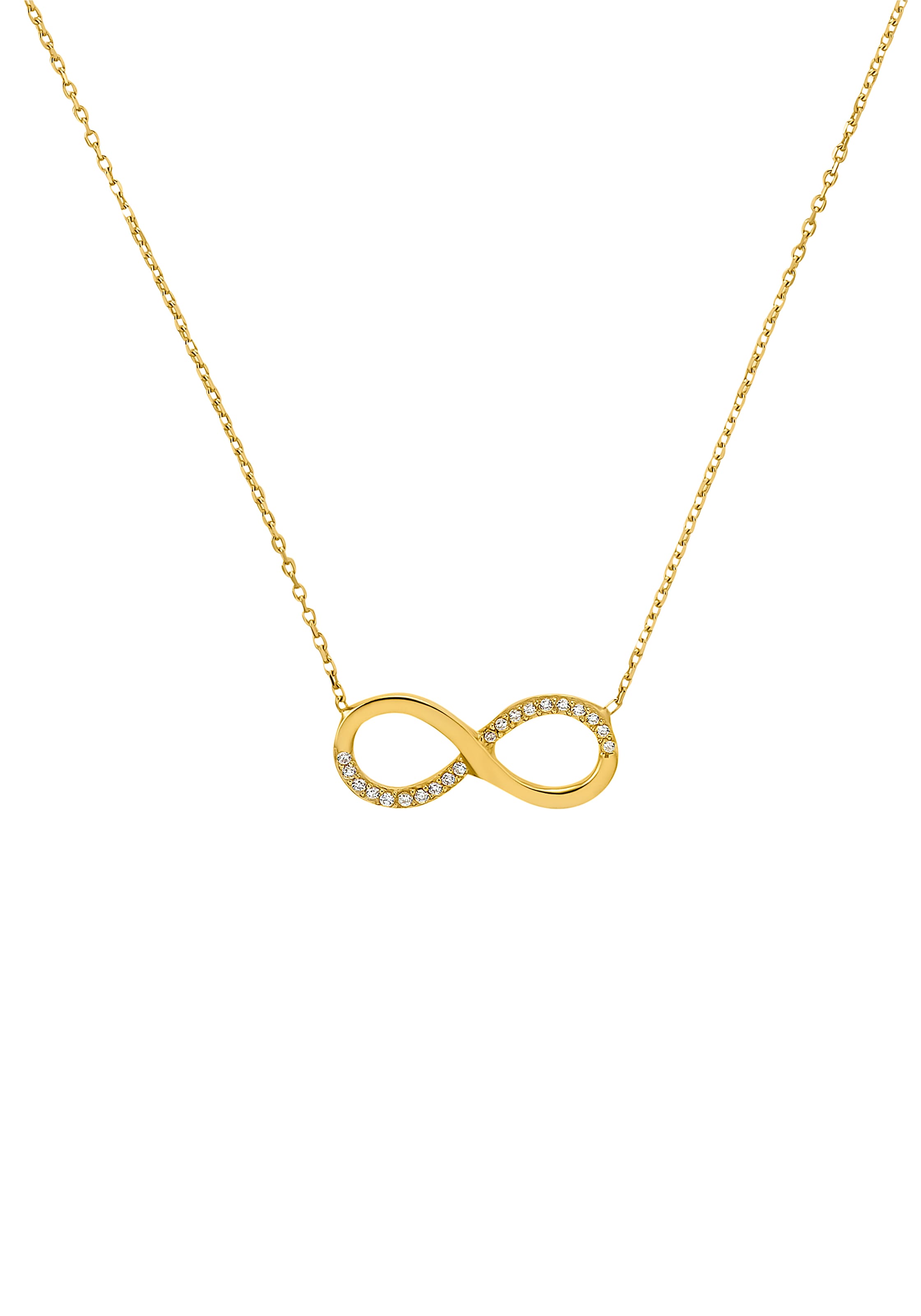 Amor Kette mit Anhänger »Infintiy/Unendlichkeitschleife« mit Zirkonia (synth.)