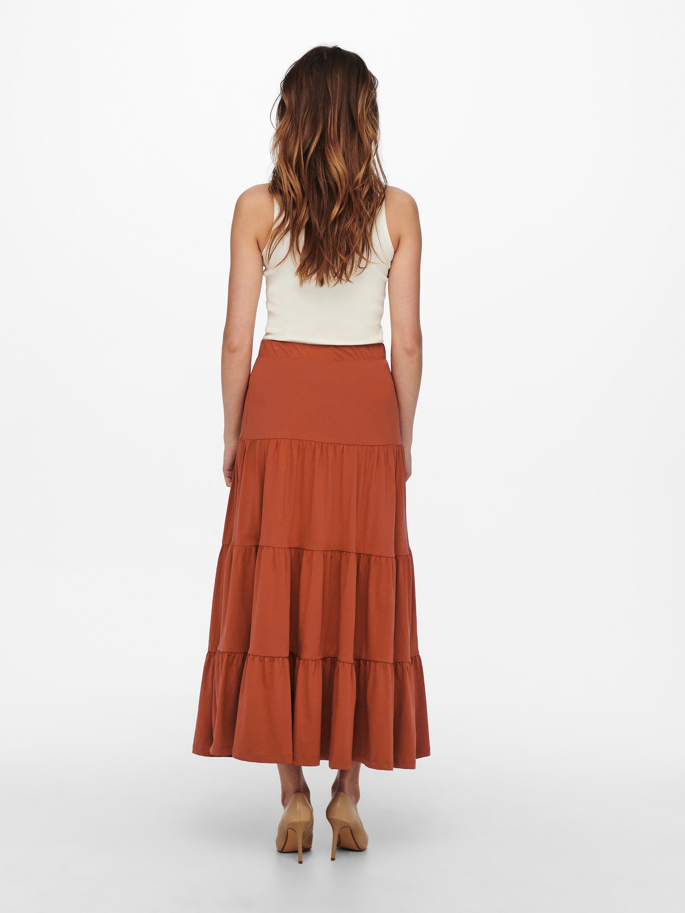 ONLY Maxirock »ONLMAY MAXI SKIRT« Baumwolle, mit Volant