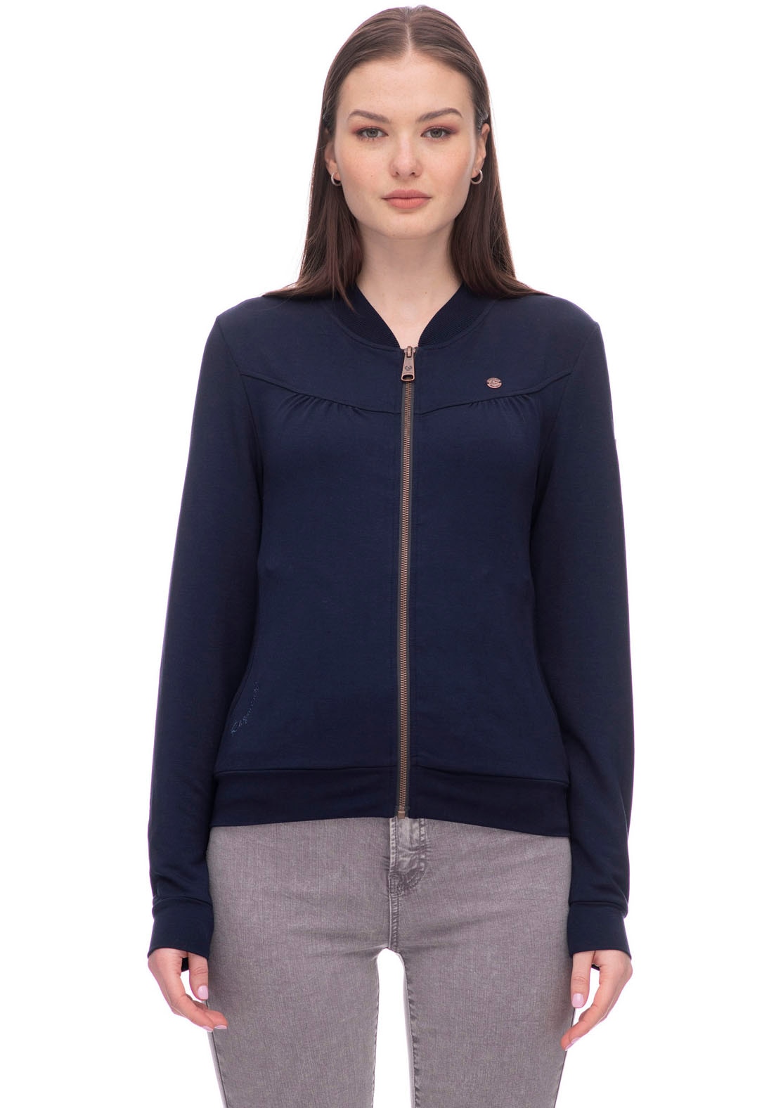 Ragwear Sweatjacke »KENIA CORE«, mit Logo und gerafften Details