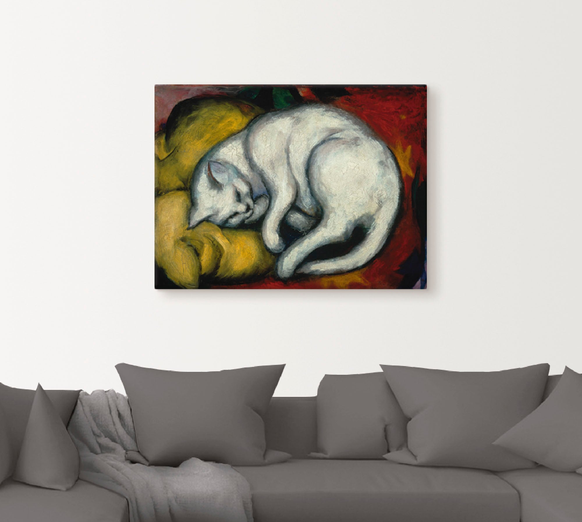 Artland Wandbild »Die weisse Katze. 1912«, Haustiere, (1 St.), als Alubild, Outdoorbild, Leinwandbild, Poster in verschied. Größen