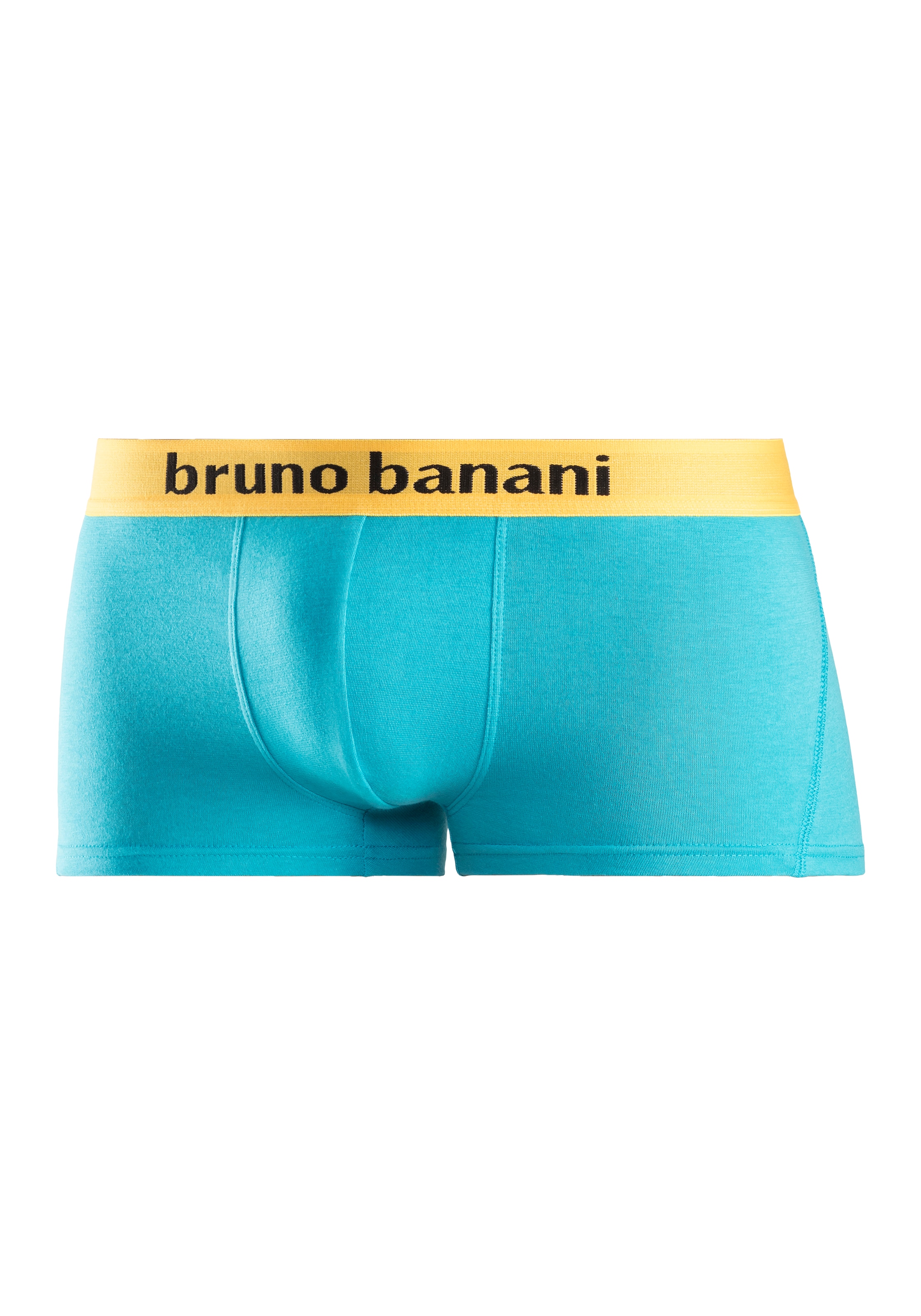 Bruno Banani Hipster, (Packung, 4 St.), knapp sitzende Boxershorts mit Logo Webbund aus Baumwollmischung