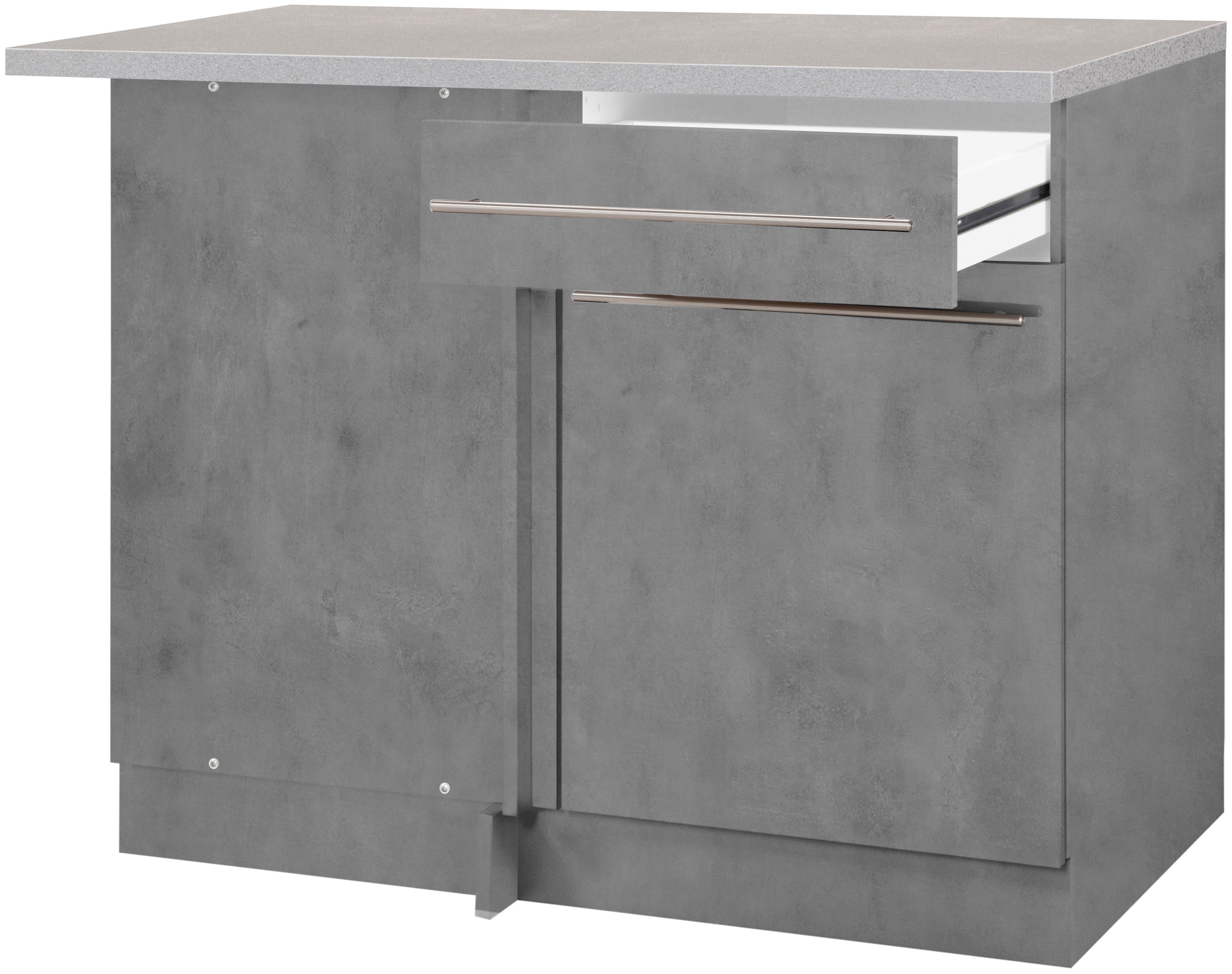wiho Küchen Eckunterschrank »Chicago«, 110 cm breit, für eine optimale Raumnutzung