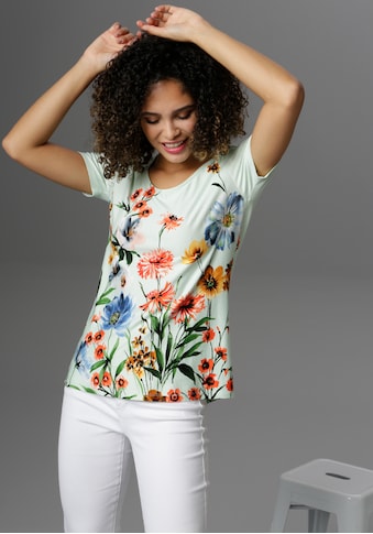 Aniston SELECTED T-Shirt, mit Blumendruck kaufen