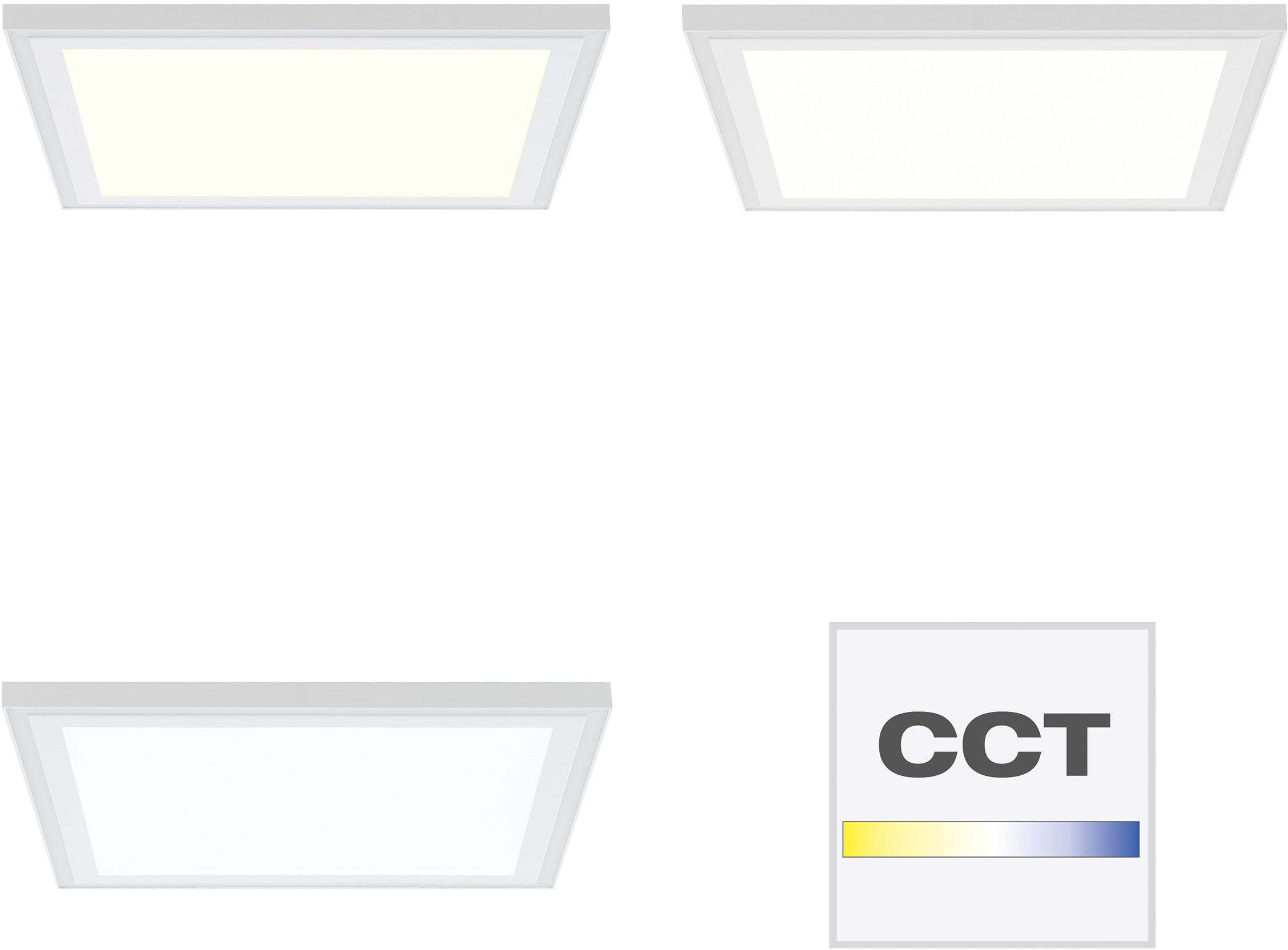 bei cm, 2400 Brilliant »Laurice«, Frame-Light, Lumen, Metall/Kunstst., weiß Panel LED flammig-flammig, 1 40x40 CCT, dimmbar, OTTO