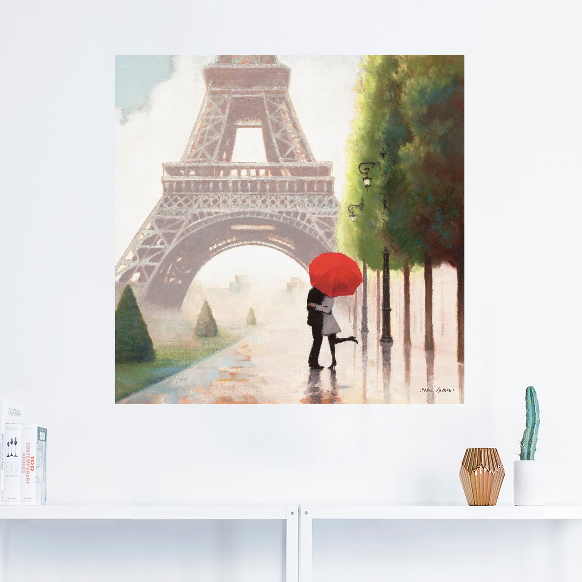Artland Wandbild »Paris Romanze II«, Gebäude, (1 St.), als Leinwandbild, Poster, Wandaufkleber in verschied. Größen