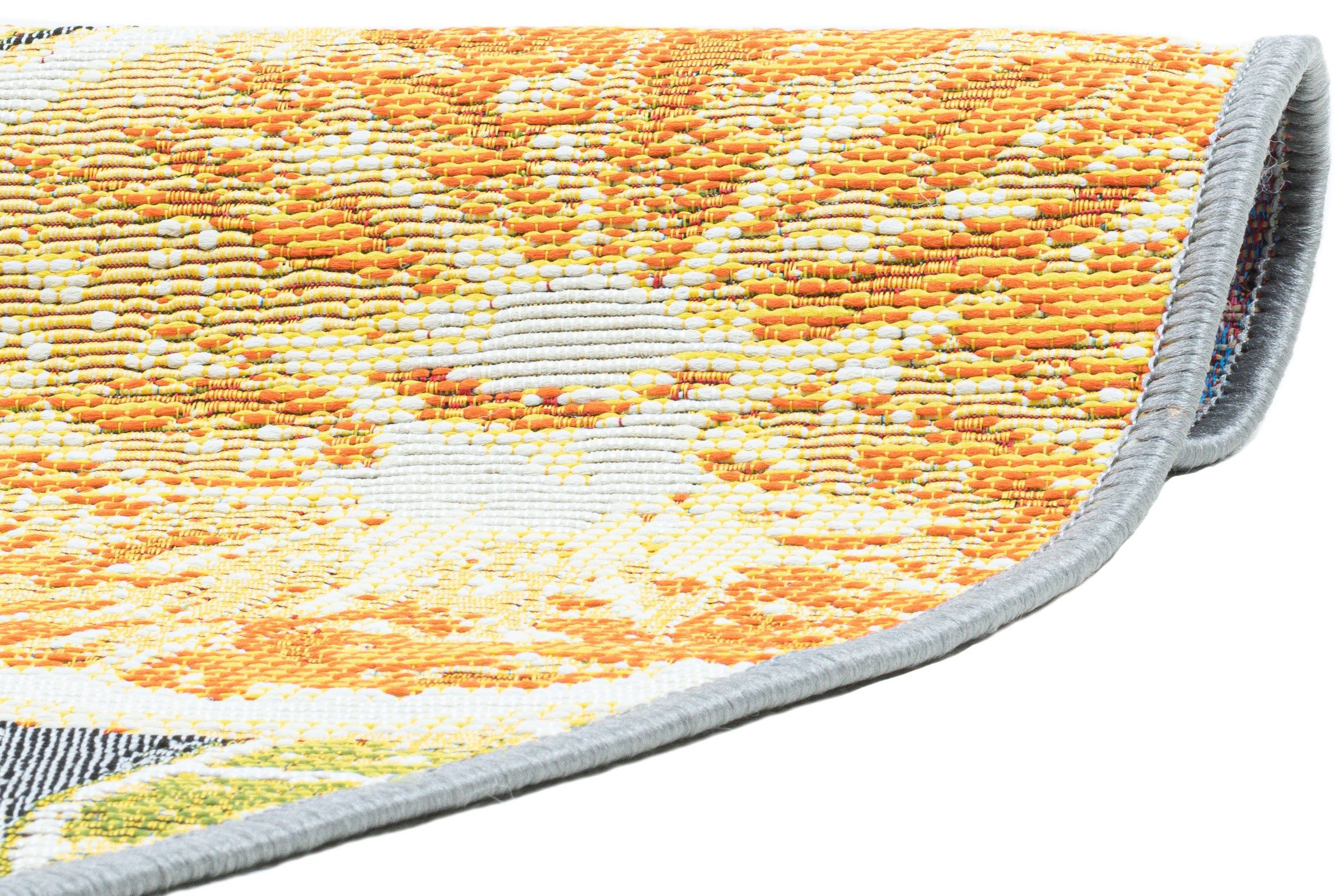 Sansibar Teppich »Rantum Beach 003« rund 5 mm Höhe Flachgewebe, modernes Sommer Design, In- und Outdoor geeignet