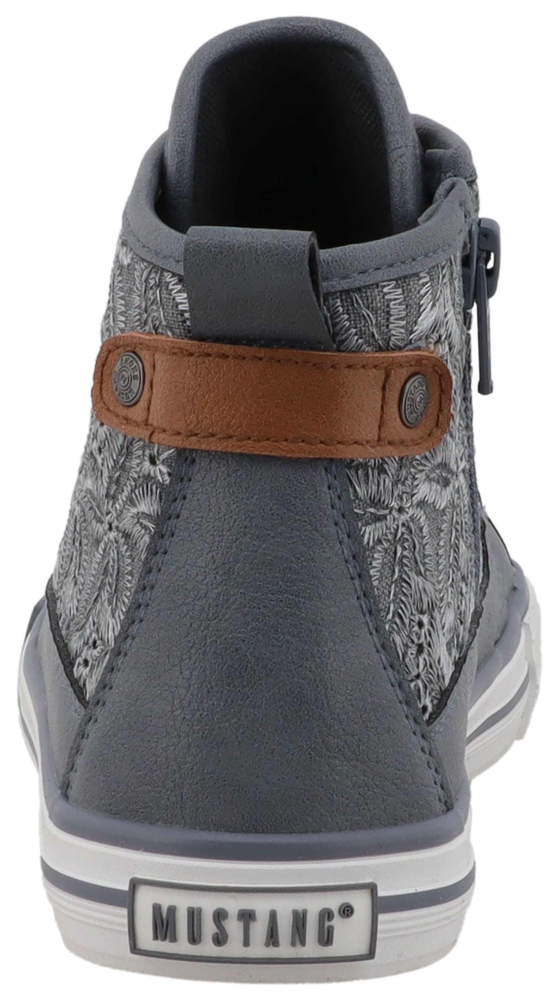 Mustang Shoes Sneaker »Gaspare«  Schnürboots, Freizeitschuh mit hübscher Blüenstickerei