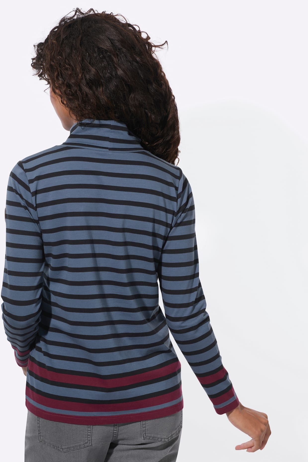 Casual Looks Rollkragenshirt »Ringelshirt« 1