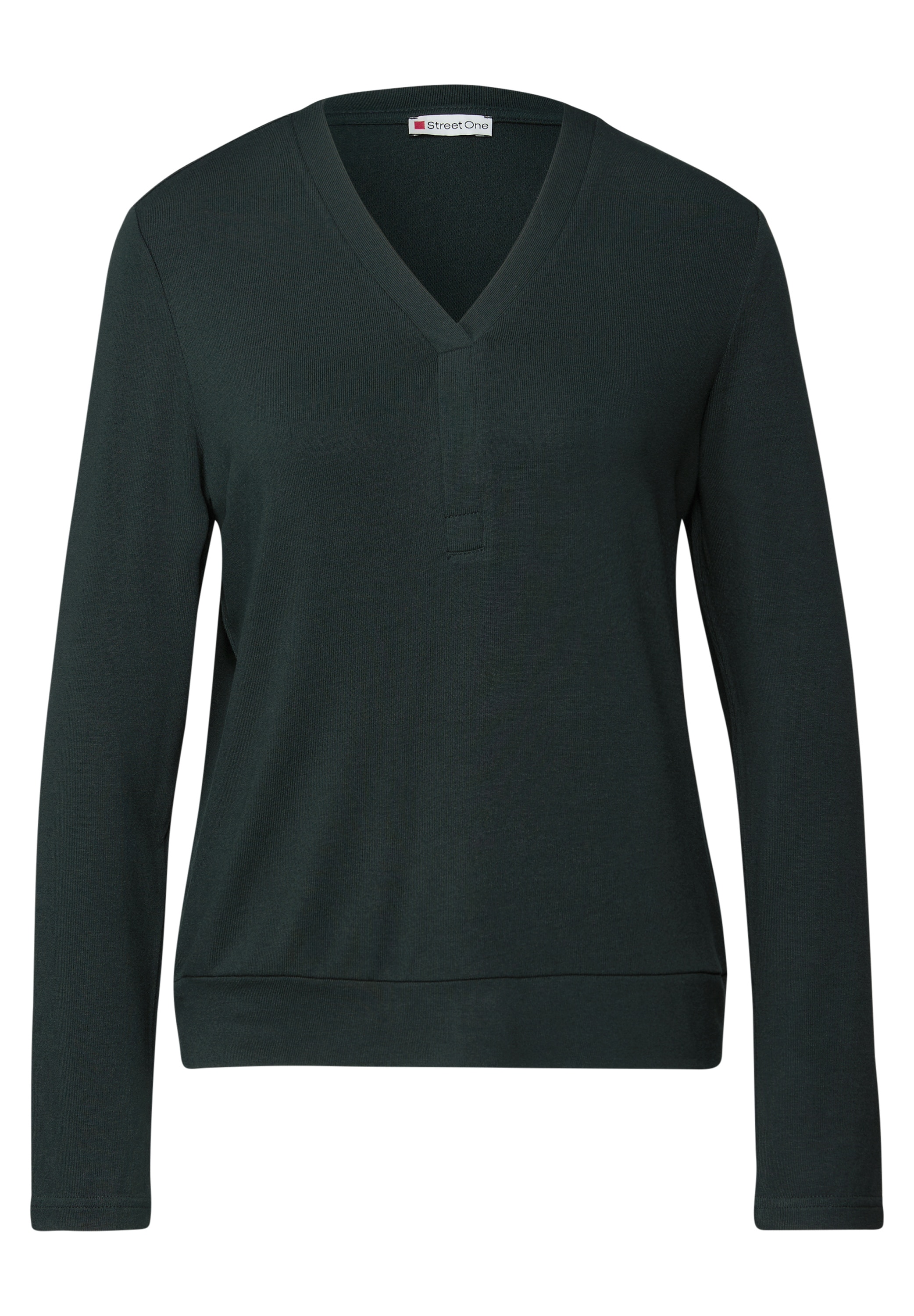 STREET ONE Langarmshirt, mit V-Ausschnitt