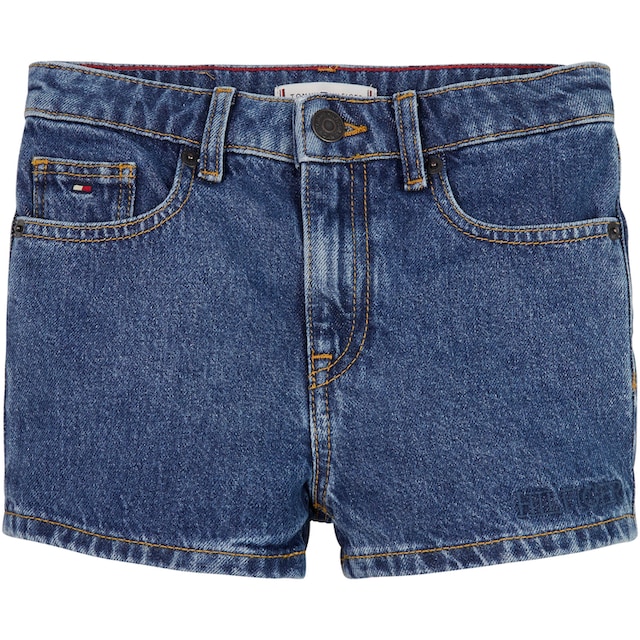 Tommy Hilfiger Shorts »GIRLFRIEND MID BLUE SHORTS«, mit Tommy Hilfger Logo- Badge online bei OTTO