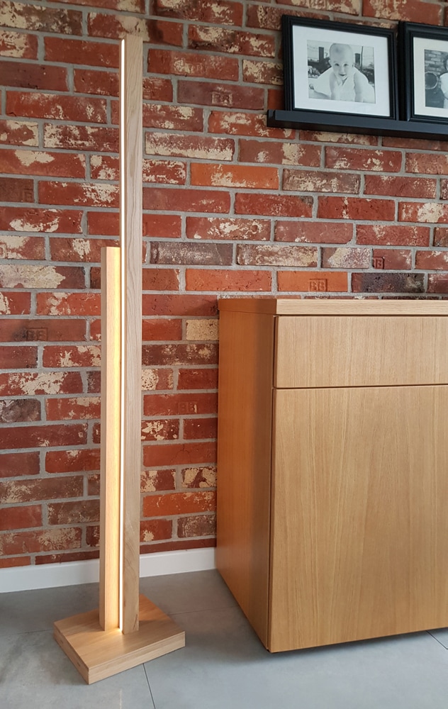 SPOT Light Stehlampe »SOHO«, 2 flammig, Leuchtmittel LED-Modul | LED fest integriert, integriertes 24V-LED-Modul, mit Touch Dimmer, aus edlem Eichenholz