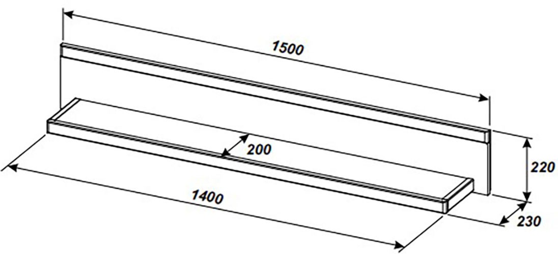 Innostyle Wandboard »Donna Wandboard, 15x22x24 ( BxHxT)« 1 Stk. tlg. Massivholzblende, 1 Boden