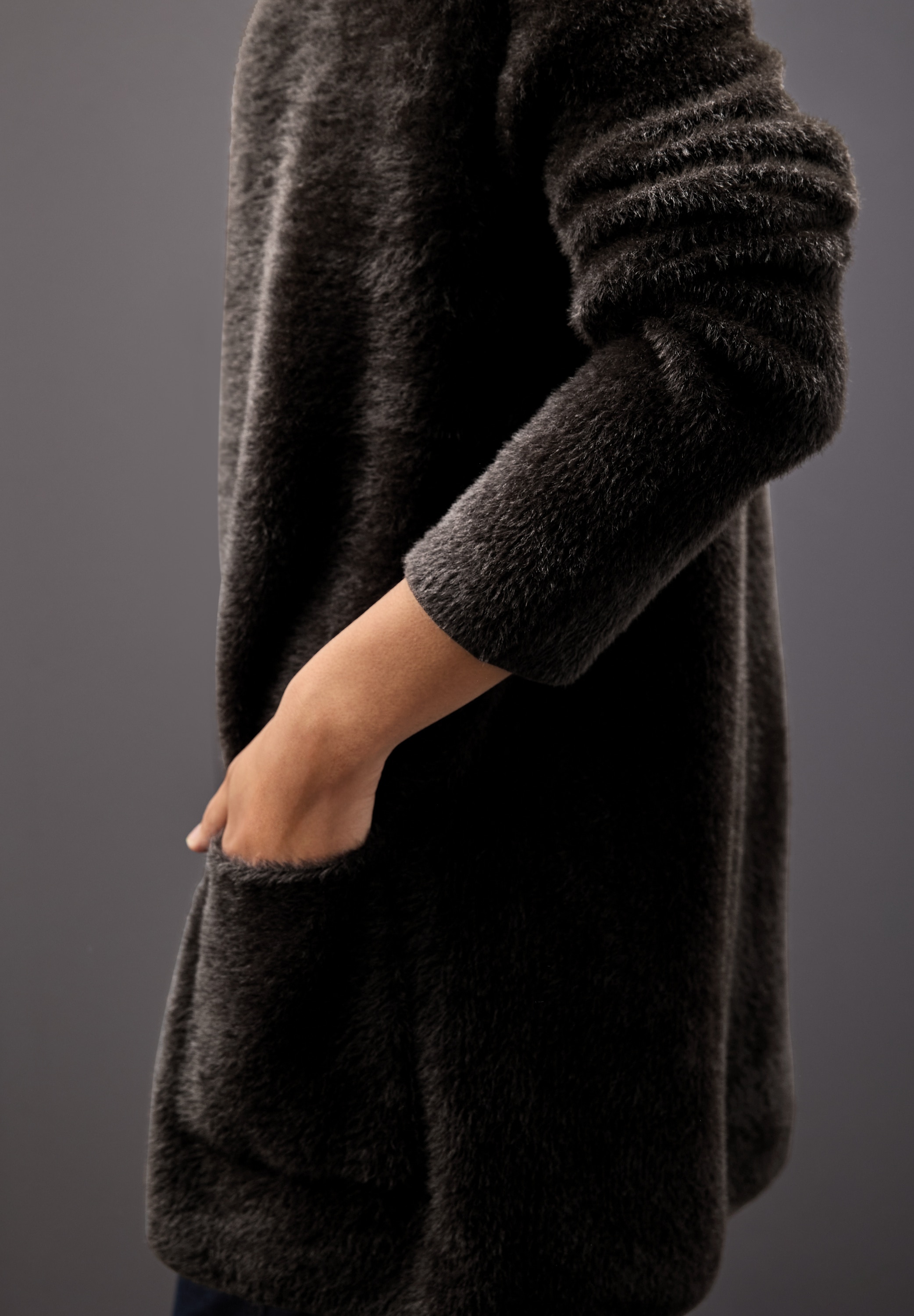 STREET ONE Cardigan lang und in Federgarn-Qualität, offen