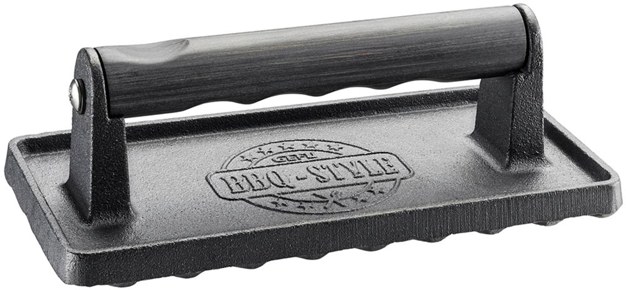 Gefu Fleischplattierer »Fleischbeschwerer BBQ« effektive Gewichtsverteilung für gleichmäßiges Grillen in grau, Größe 0