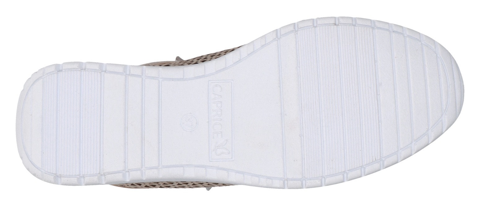 Caprice Sneaker, mit seitlichem Reißverschluss, Freizeitschuh, Halbschuh, Schnürschuh