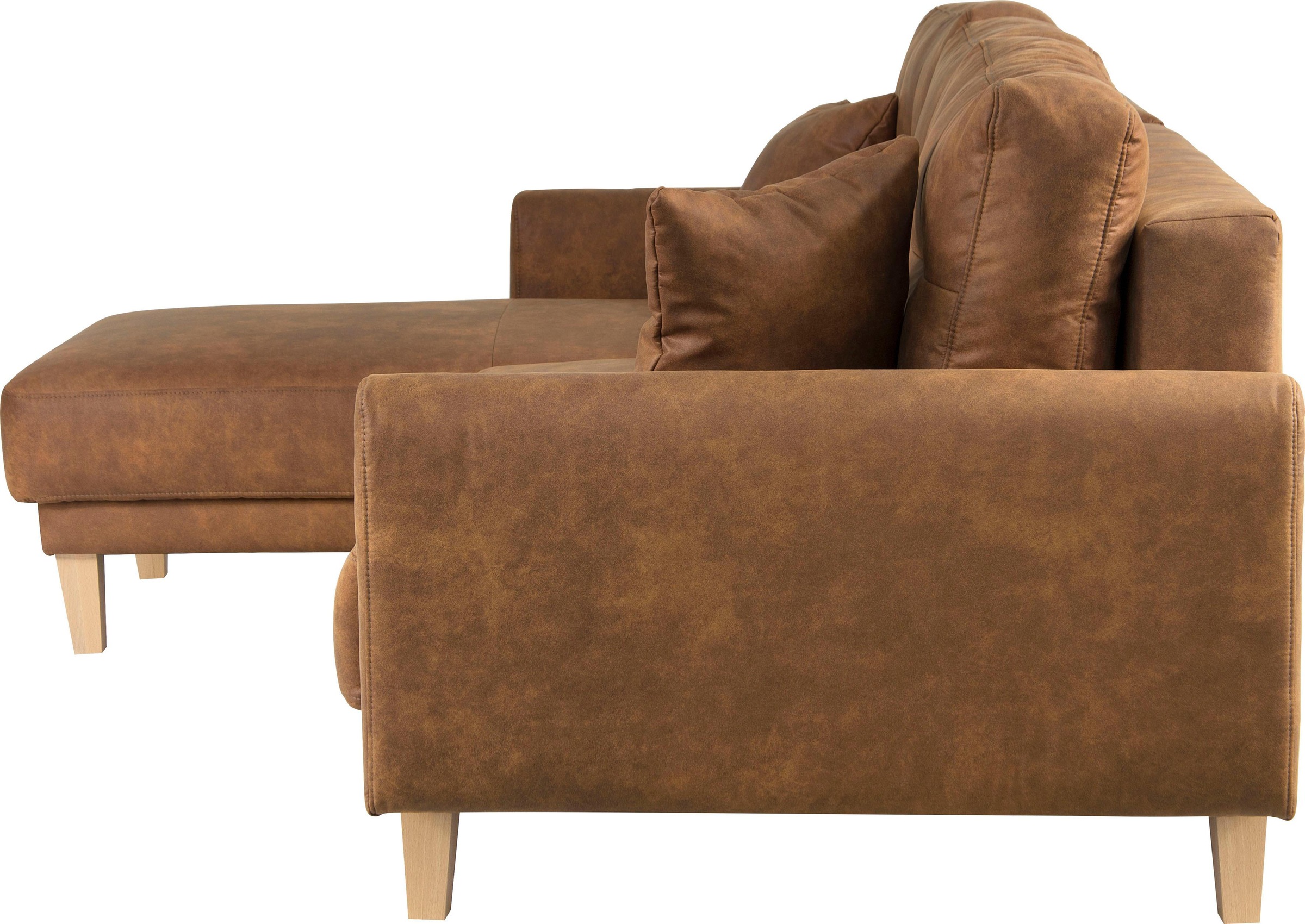 Home affaire Ecksofa »TRIPLO optionale Schlafsofa mit Bettkasten, Maße B/T/H: 234/164/89 cm«, L-Form wahlweise mit Bettfunktion - Liegefläche 132x210 cm