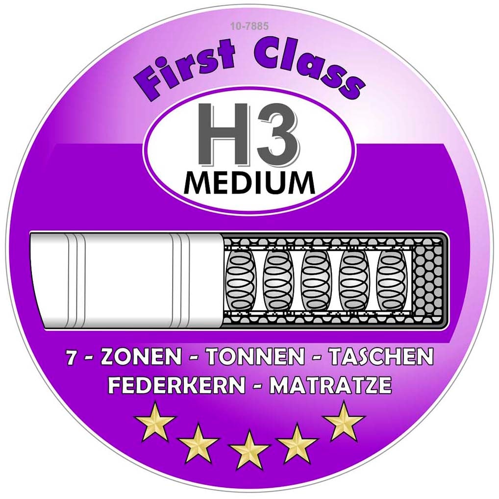 Jockenhöfer Gruppe Boxspringbett »Sancara, inklusive 7-Zonen-TTFK-Matratzen und 9 cm Kaltschaumtopper«, goldfarbige Designelemente, Härtegrade wählbar (H3,H3/H4 oder H4)