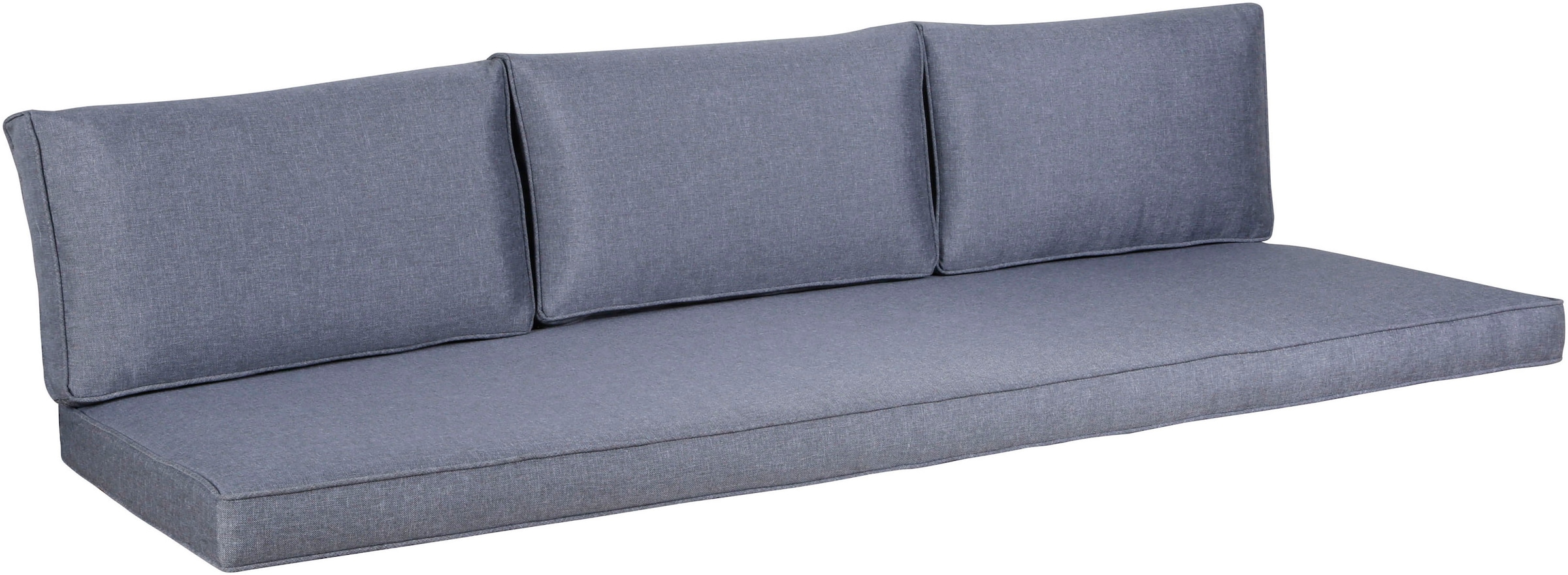 KONIFERA Gartenlounge-Set »Ecklounge »Edessa«« Set, 2x 3er Sofa, Tisch 70x140x69 cm, 1 Sitzbank, inkl. Auflagen, 14 Stk. tlg. Armlehne mit Seilgeflecht und Nonwood-Latten