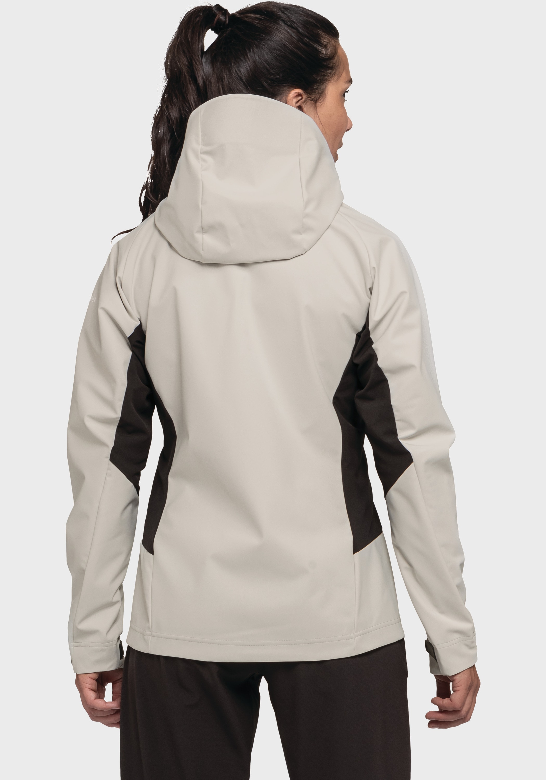 Schöffel Outdoorjacke »Mountain Softshell Jk Style Blaueis WMS«, mit Kapuze