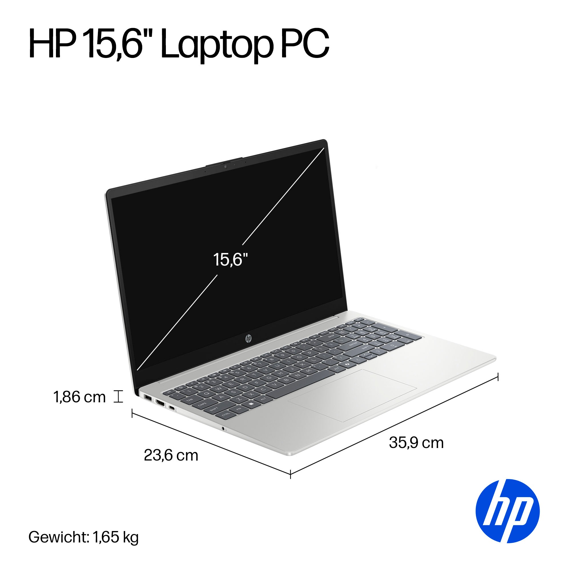 HP Notebook »15-fd0022ng« 39,6 cm / 15,6 ″ Intel N-Reihe Intel Graphics 512 GB SSD