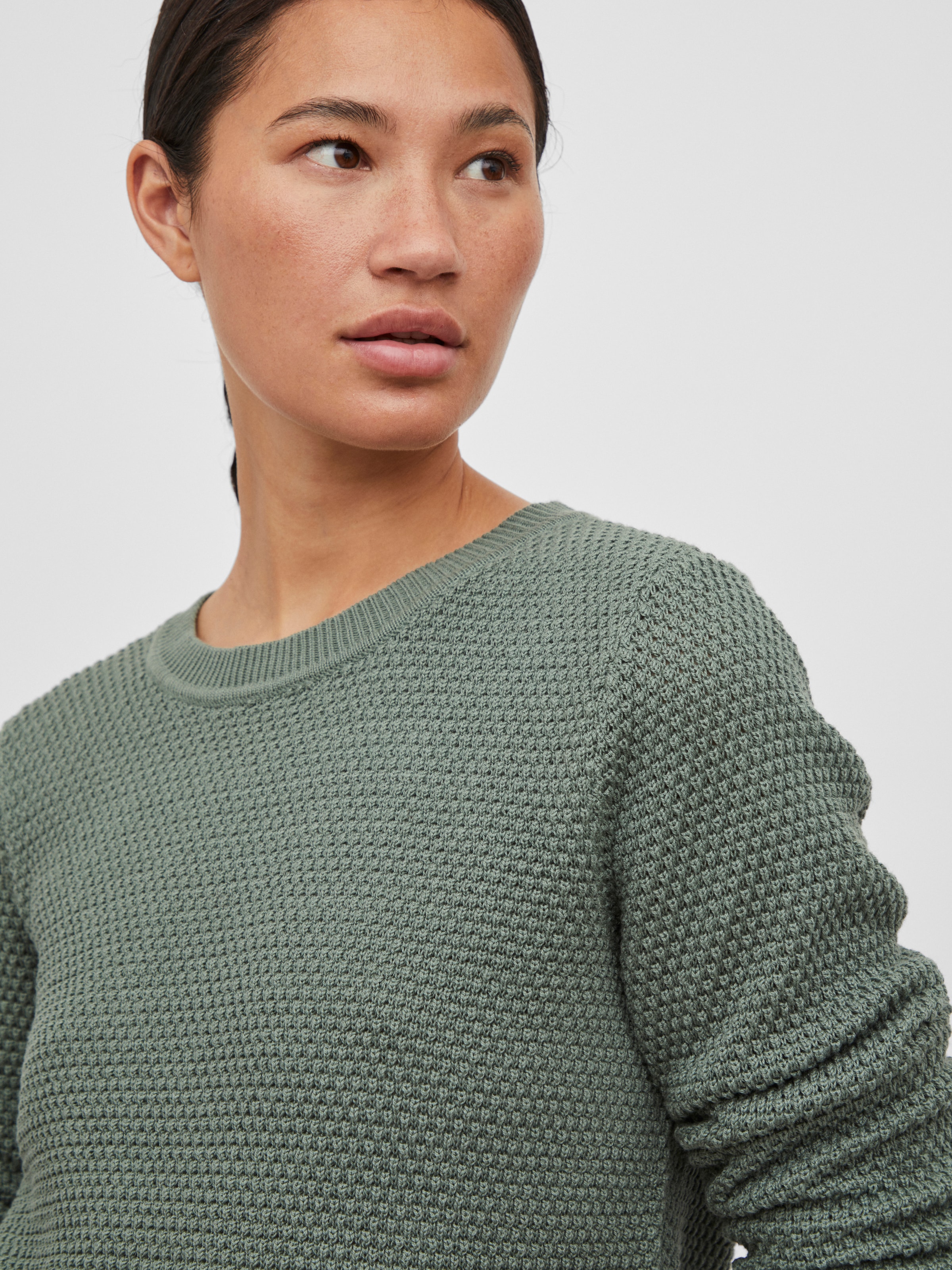 Vila Rundhalspullover »VIDALO O-NECK L/S KNIT TOP- NOOS«