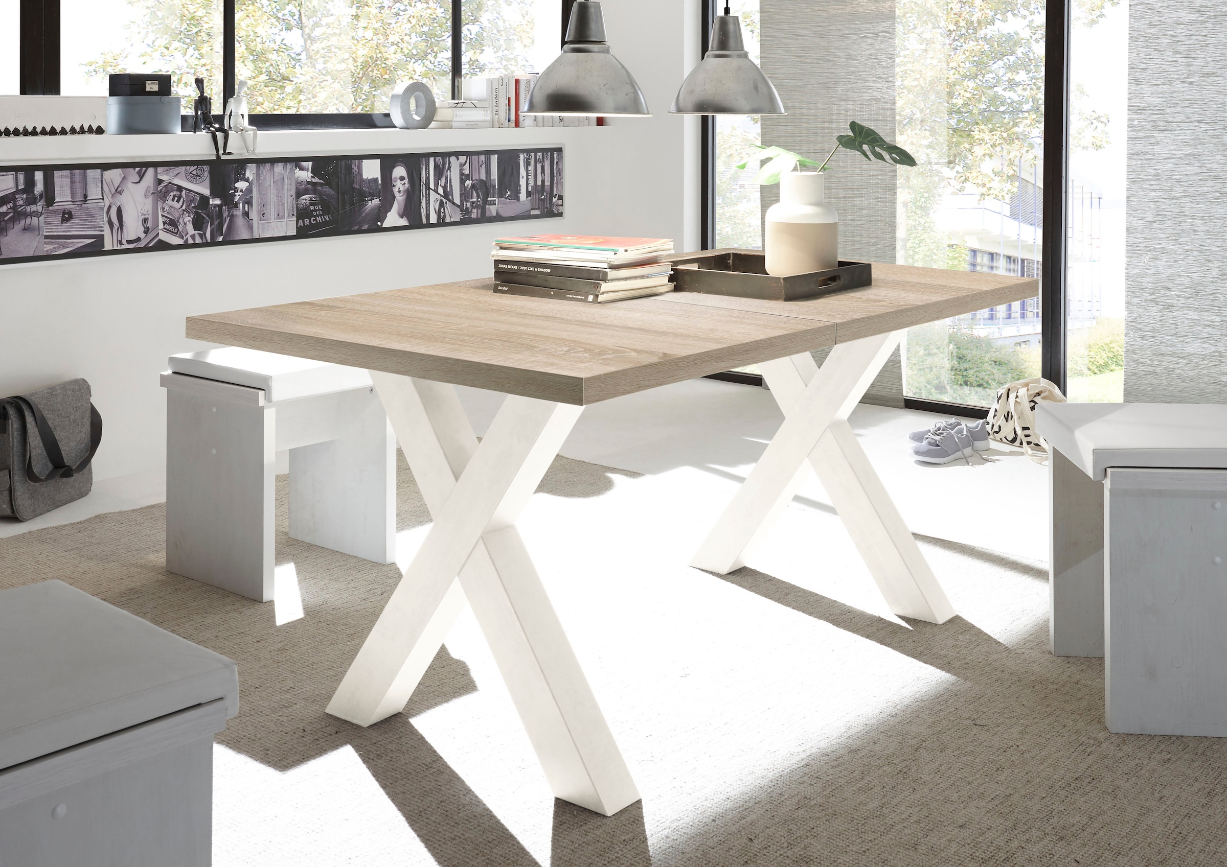 Mäusbacher Esstisch »Mister TOPSELLER!«, (OTTOs Choice), mit Auszug (160-210 cm), Gestell in X-Form