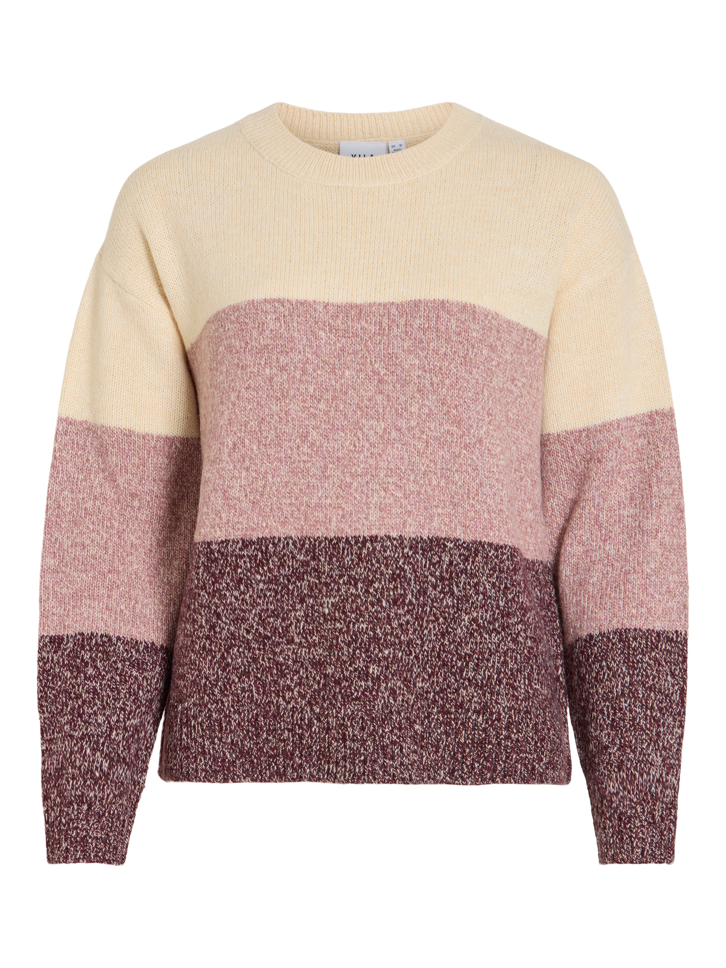 Vila Strickpullover »VISPOSA O-NECK L/S STRIPE KNIT TOP/PB« Materialmix,