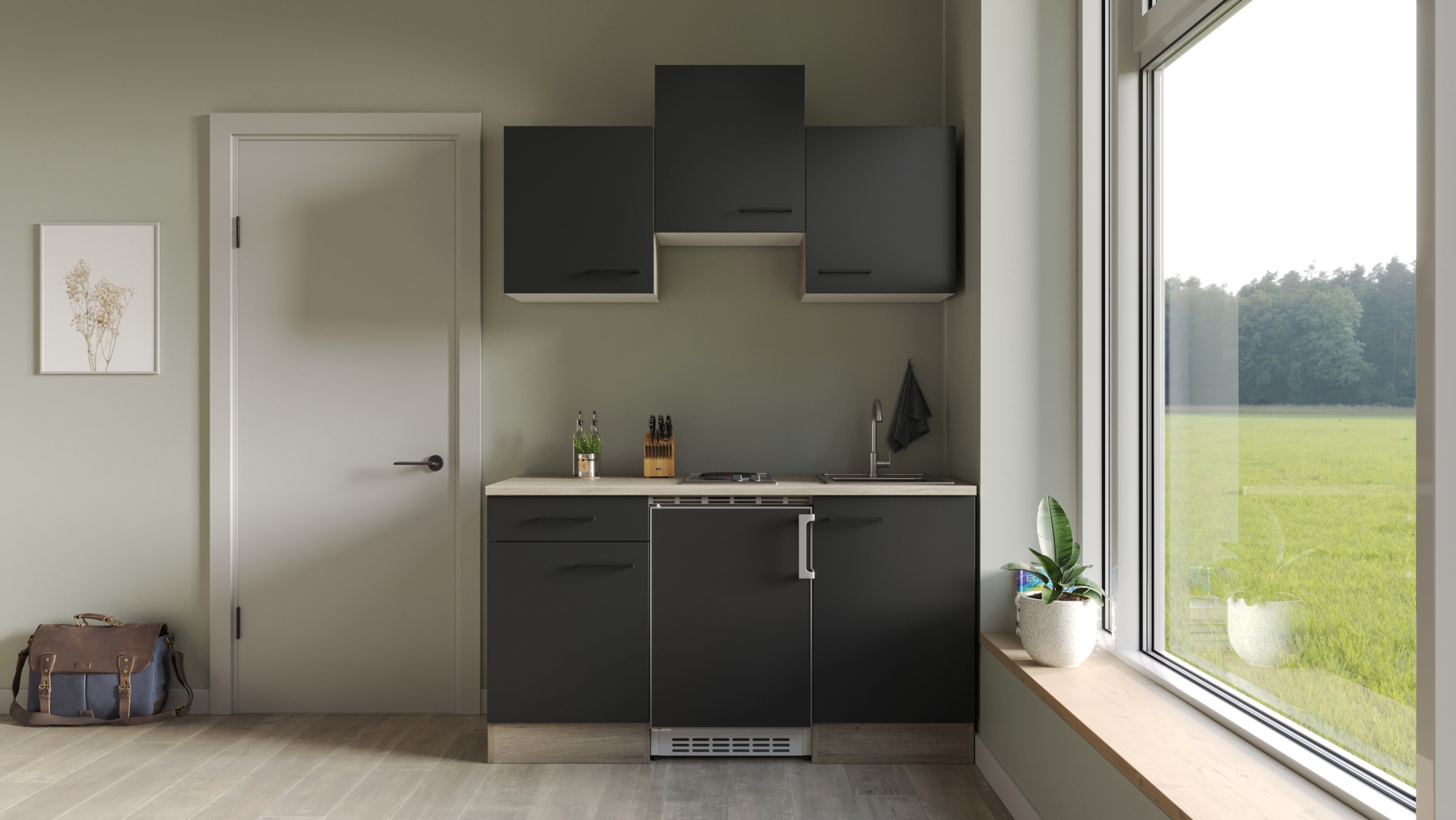 Flex-Well Küchenzeile »Capri«, mit E-Geräten, Gesamtbreite 150,5 cm, in weiten Farben erhältlich