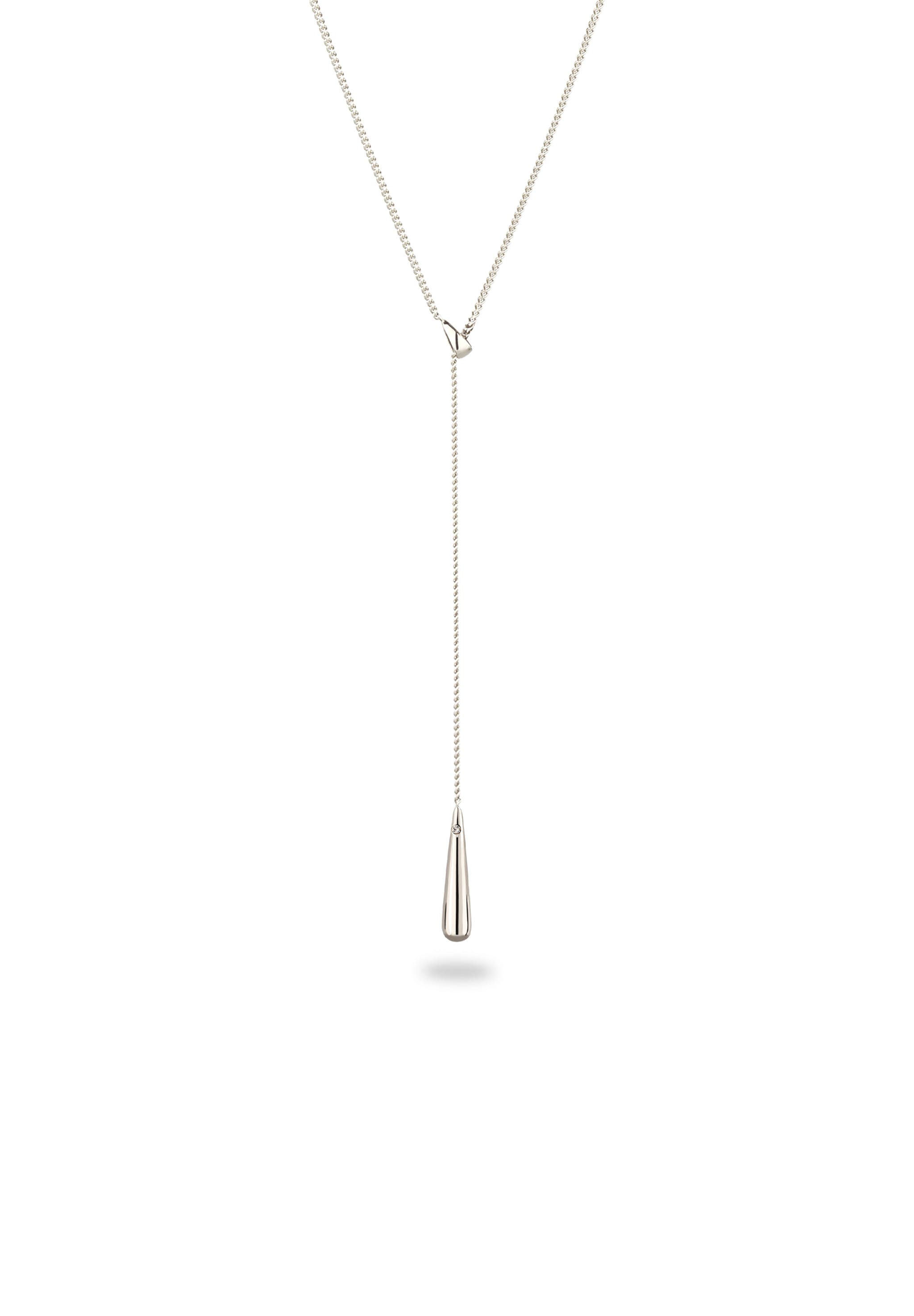 Elli Y-Kette »Halskette Y-Halskette Tropfen mit Kristall von Swarovski(R) Weiß, 925 Sterling Silber«