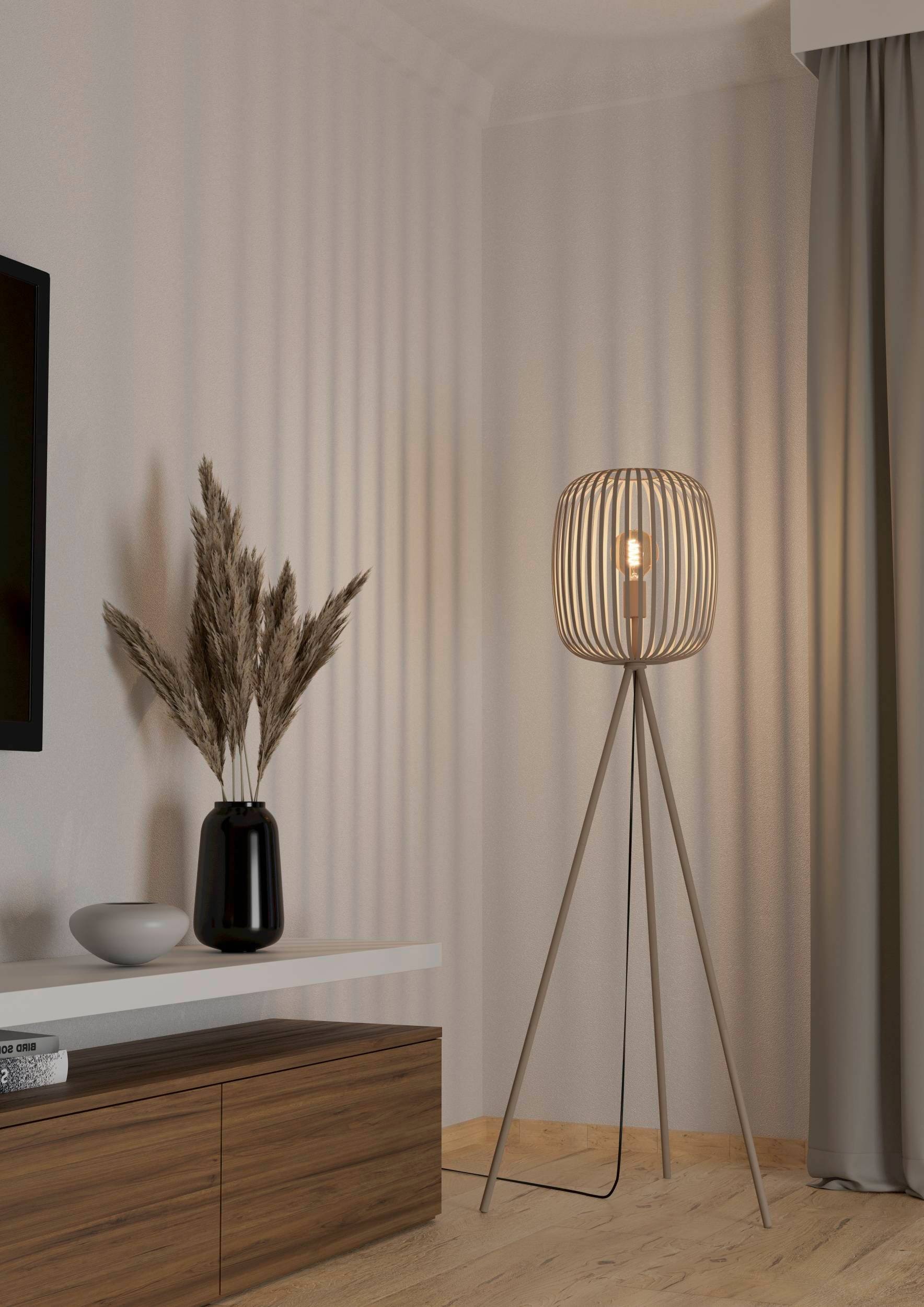 EGLO Stehlampe »Stehleuchte ROMAZZINA, exkl. E27, Stahl, Stehlampe« E27 Stativ Standleuchte, Dreibein, 140,5x32,5cm, Wohnzimmerlampe