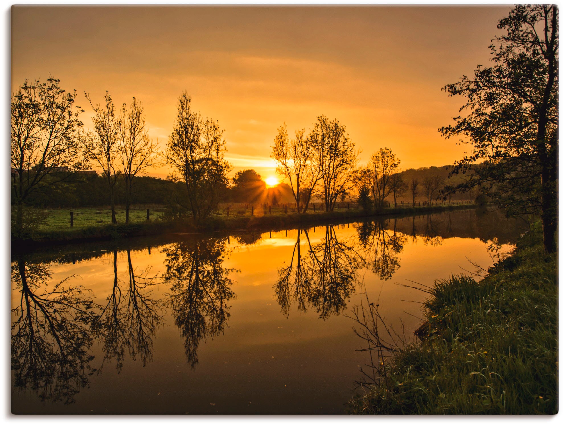 Leinwandbild »goldener Morgen«, Sonnenaufgang & -untergang, (1 St.), auf Keilrahmen...