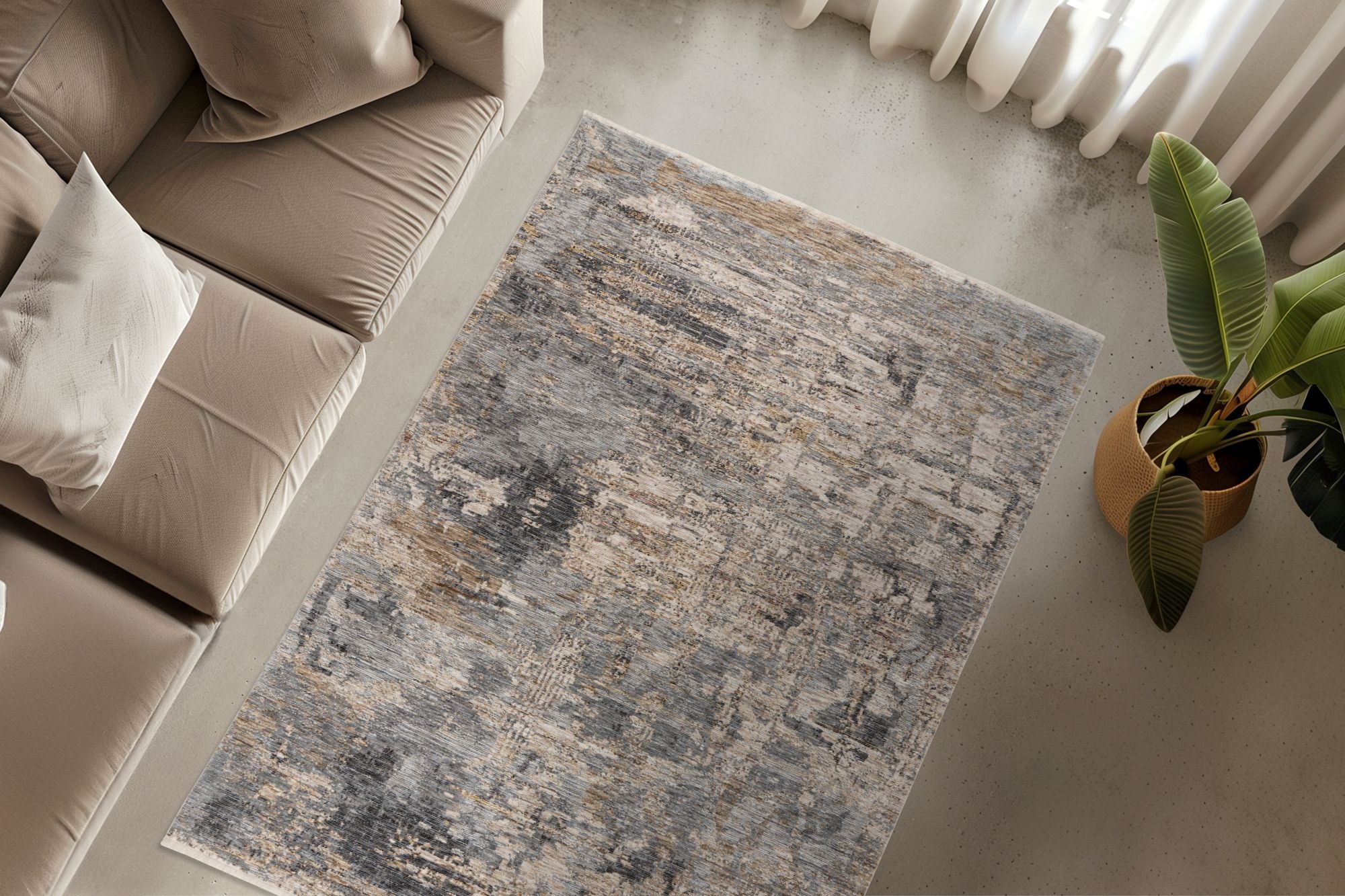 Kayoom Teppich »Pono 723« rechteckig 10 mm Höhe Kurzflor