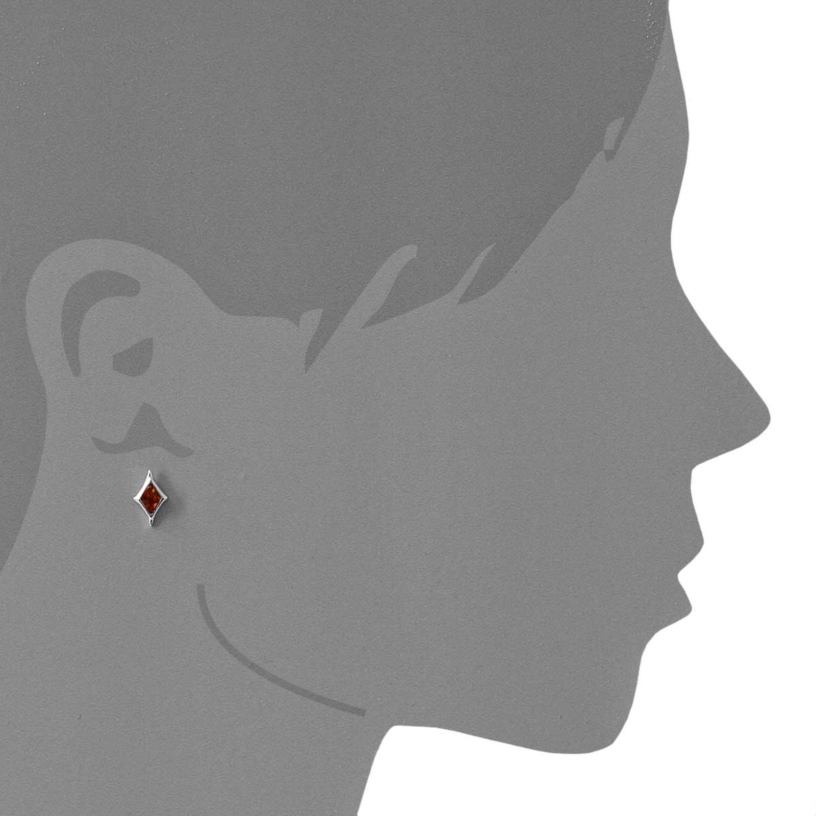 OSTSEE-SCHMUCK Paar Ohrstecker »- Elisa - Silber 925/000 - Bernstein«