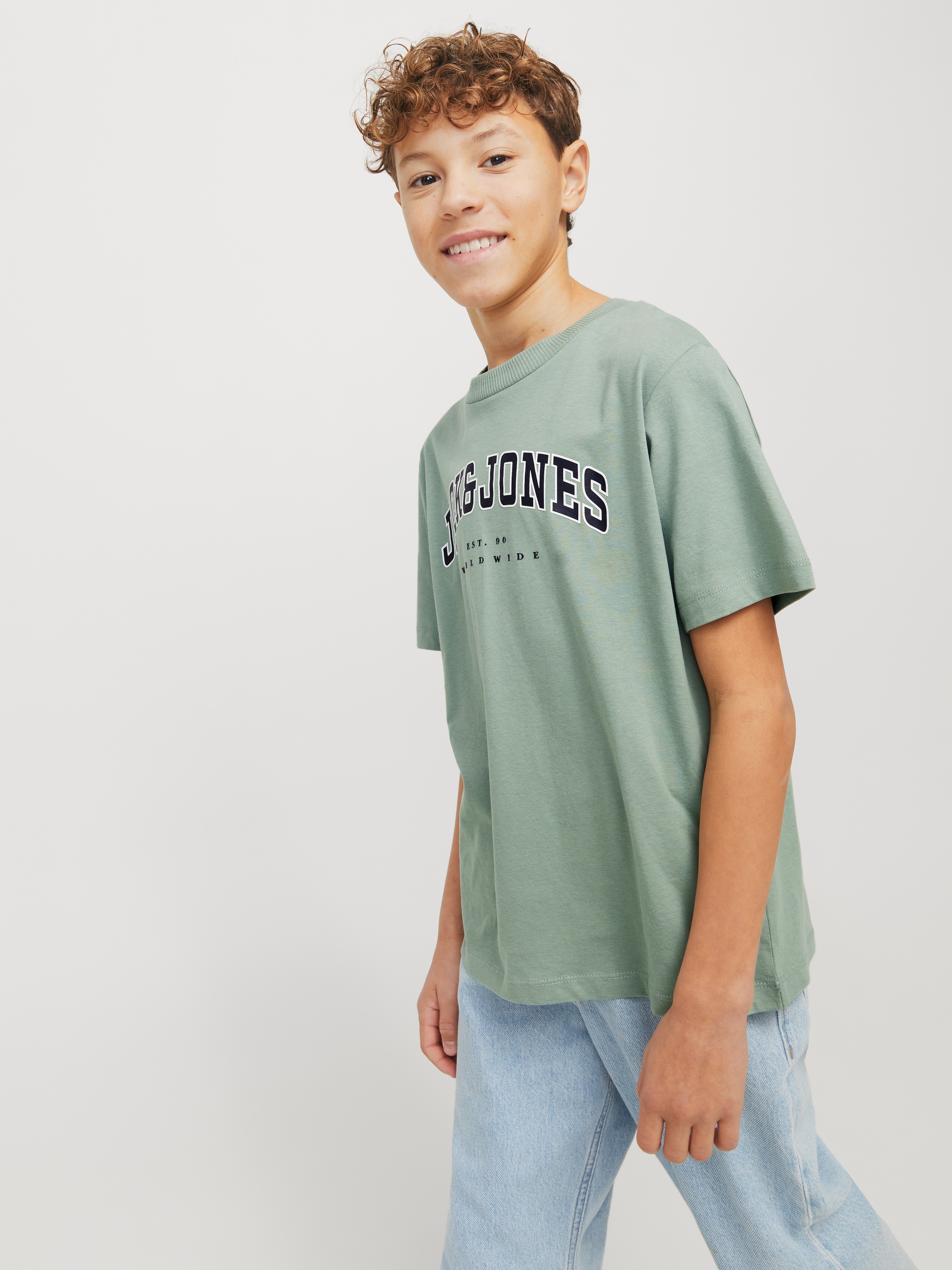 Jack & Jones Junior Rundhalsshirt »JJECALEB VARSITY TEE SS O-NECK NOOS JNR«