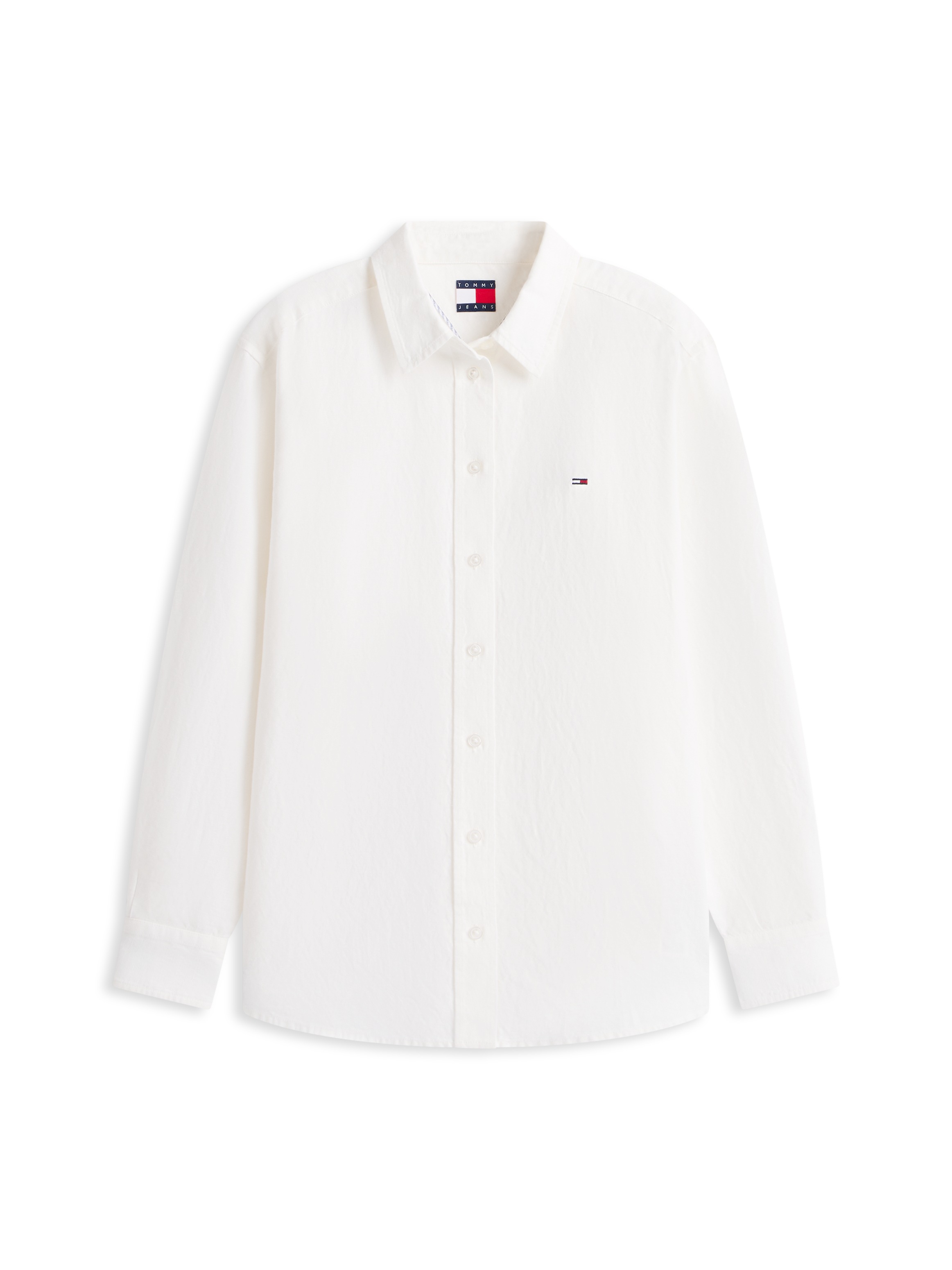 Tommy Jeans Hemdbluse »TJW RLX LINEN SHIRT« mit zeitlosem Design, Leinen-Mix, Relaxed Fit