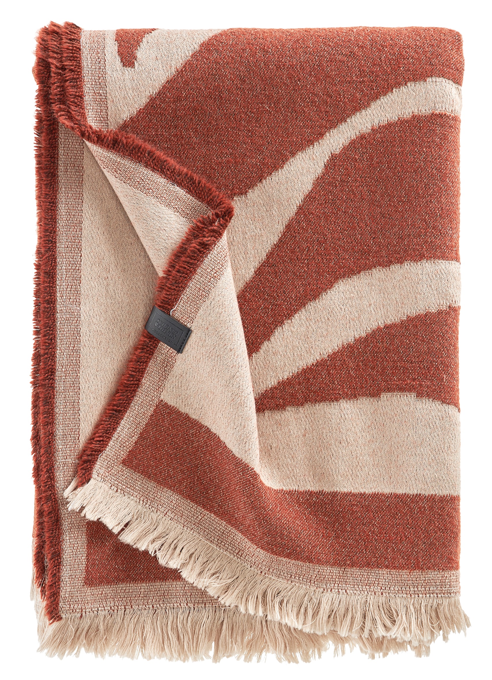 SCHÖNER WOHNEN-Kollektion Wohndecke »View« mit zweifarbigem Blättermotiv