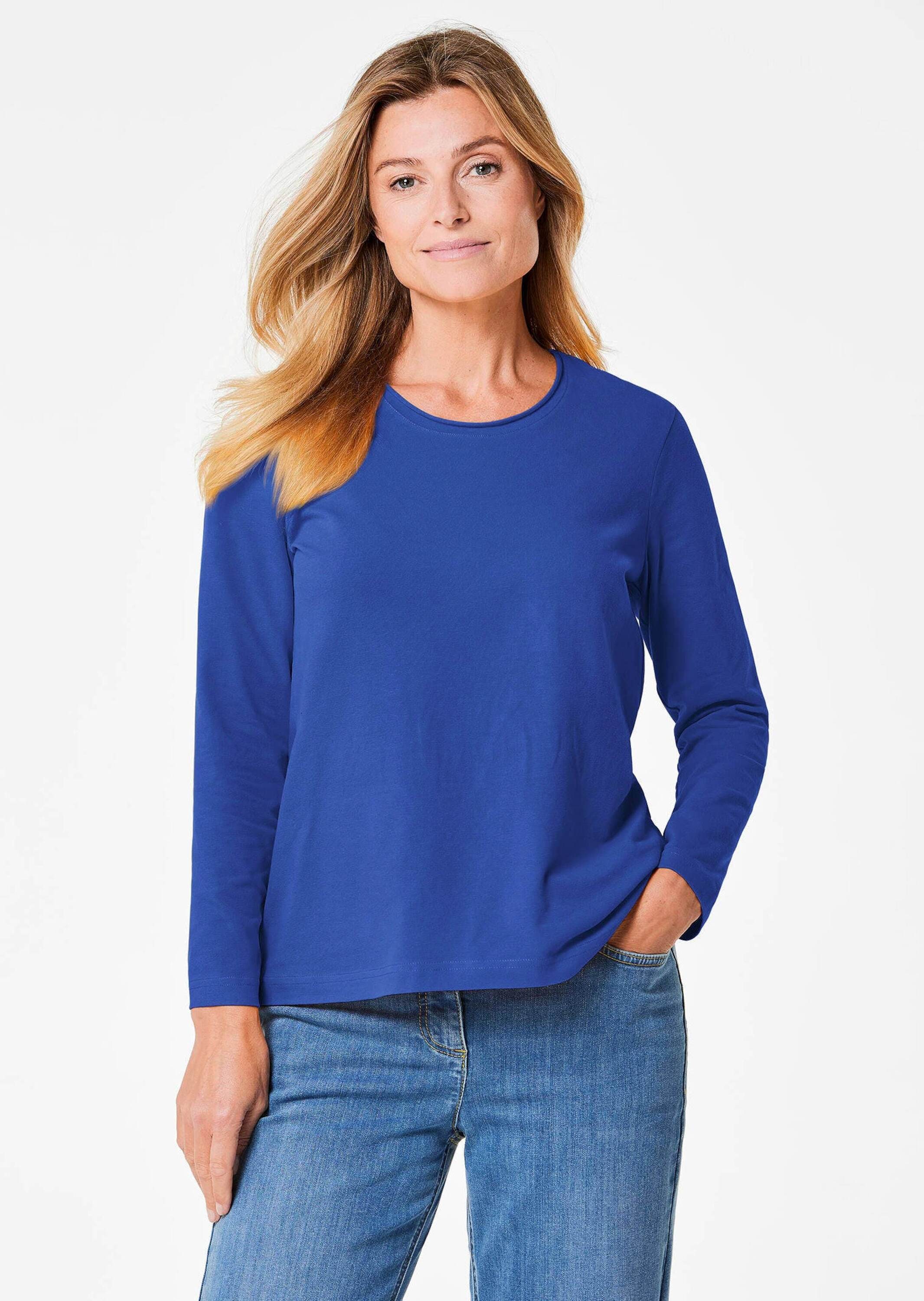 GOLDNER Longpullover »Shirt T-Shirt mit Rundhals«
