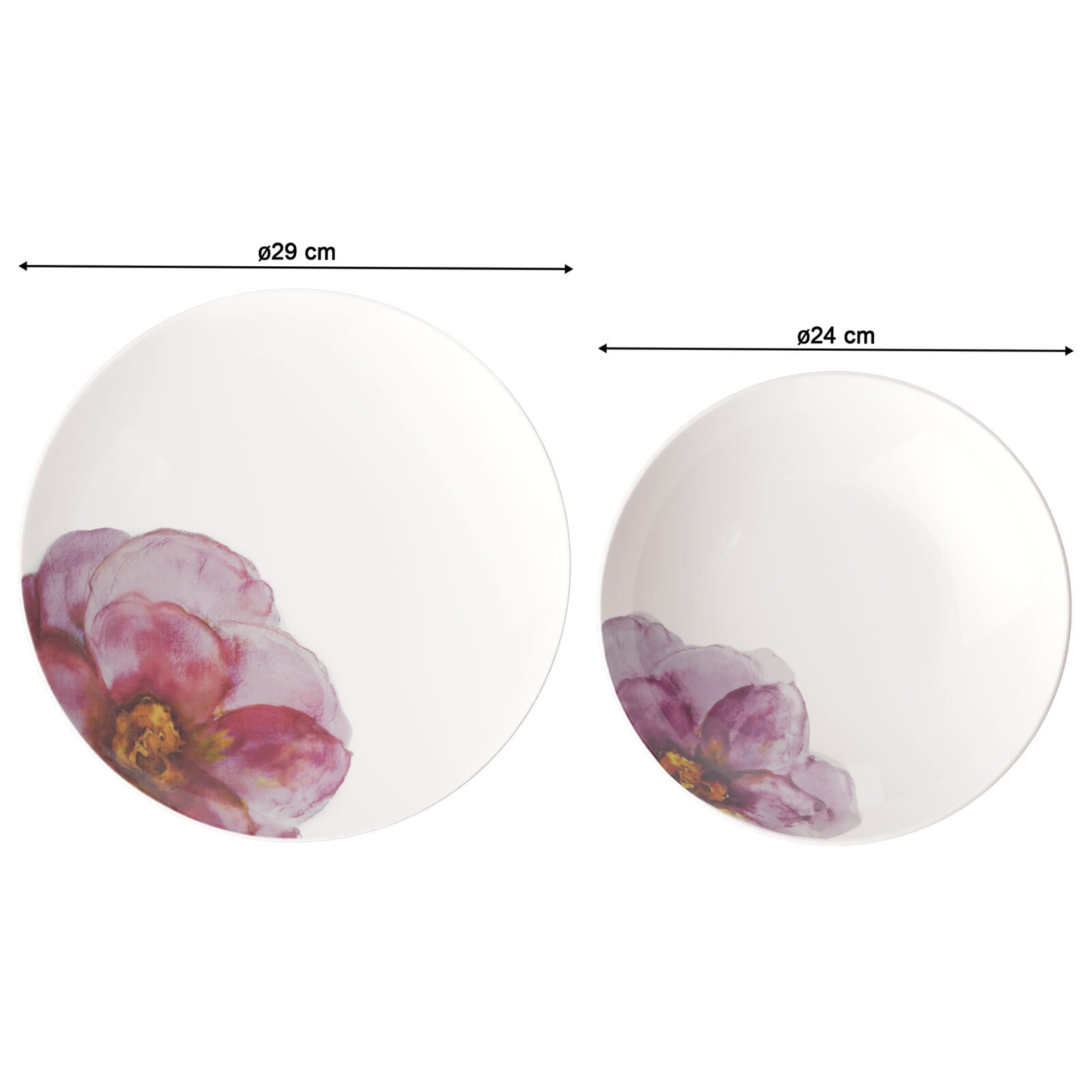 Villeroy & Boch Geschirr-Set »Tafelset Rose Garden 4er Set bunt«