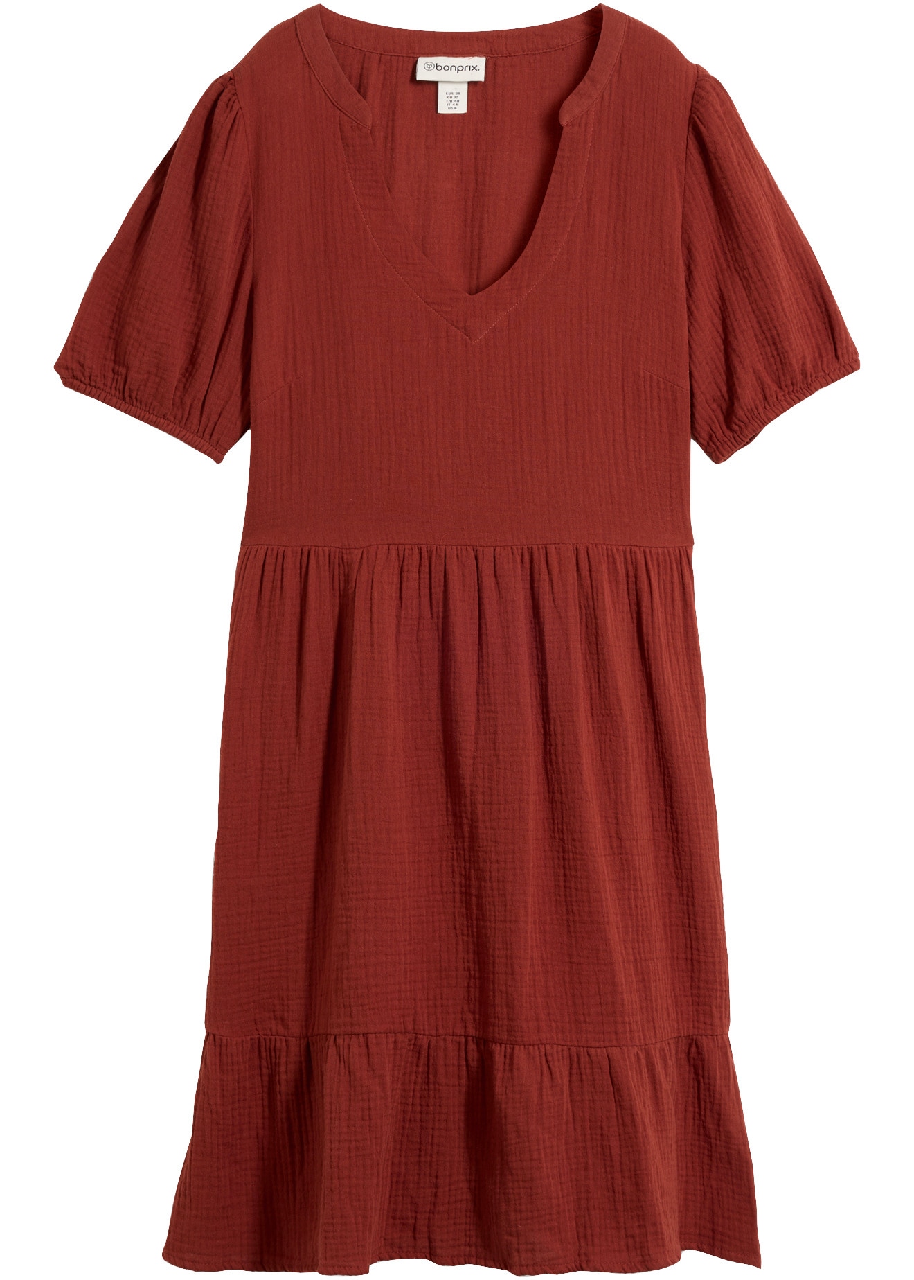 bonprix Sweatkleid für entspannten Look, Oversized-Kleid, aus Musselin, aus Baumwolle