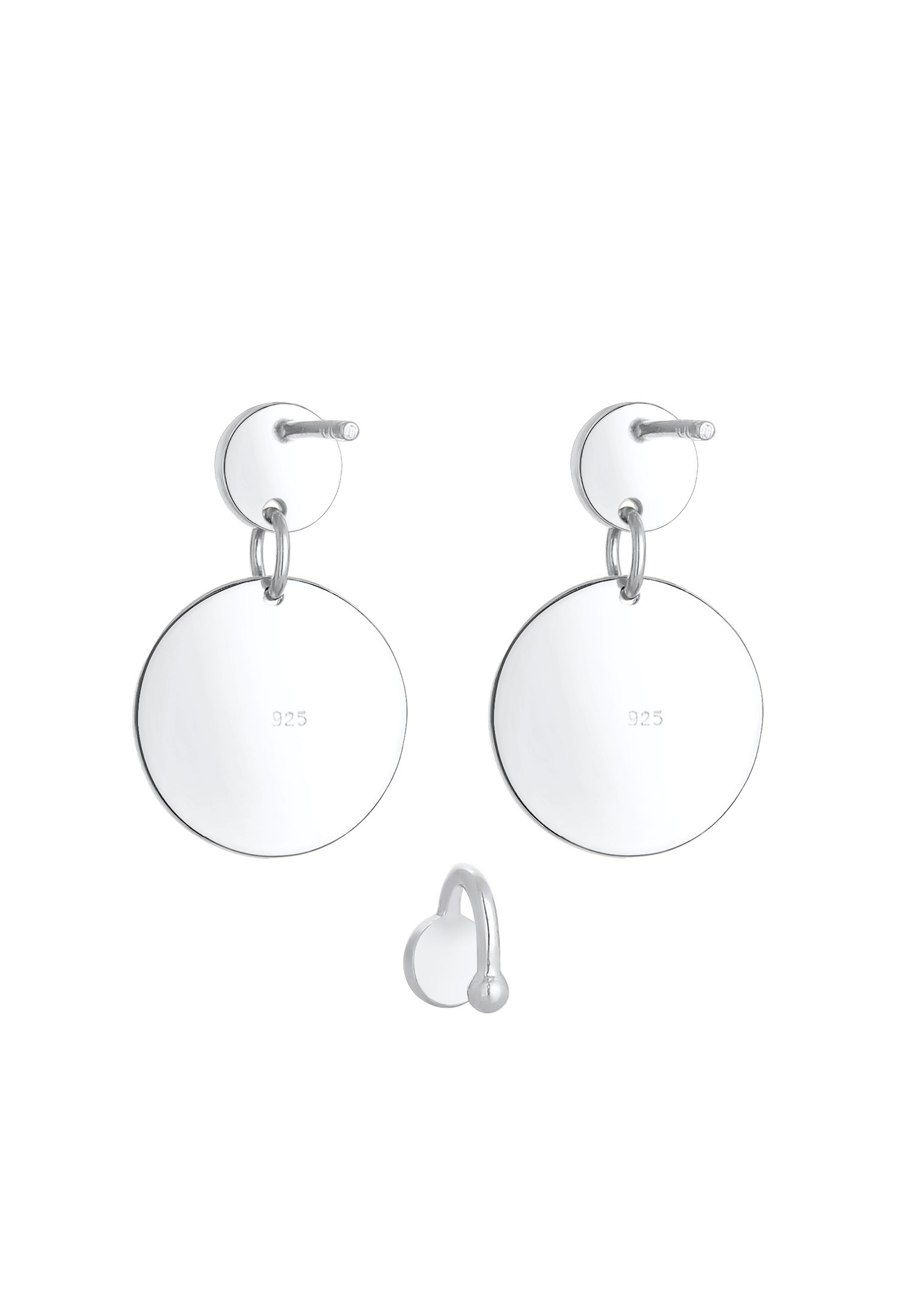 Elli Ohrstecker-Set »Ohrringe Ornament Plättchen Earcuff 2er Set 925 Silber«