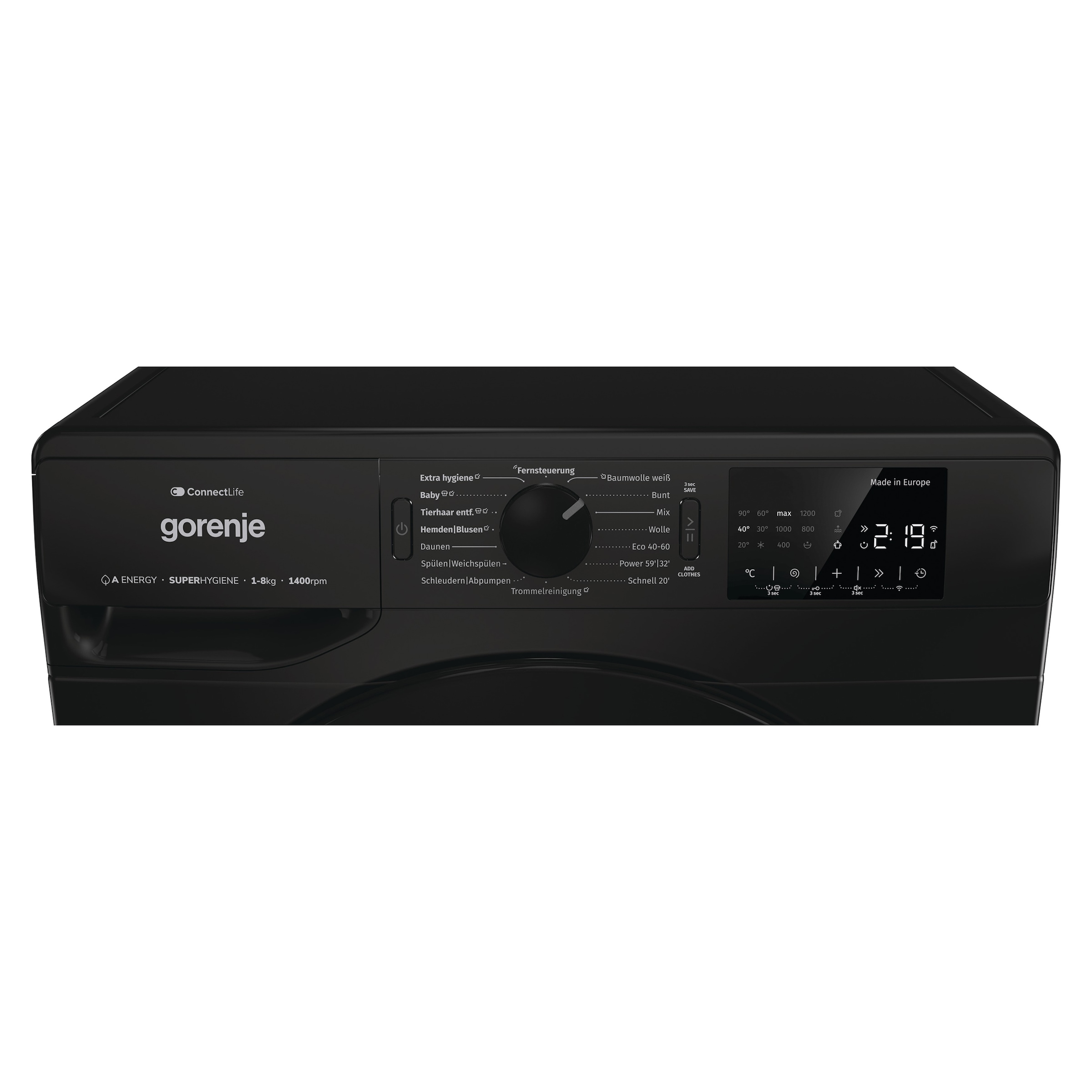 GORENJE Waschmaschine »WPNEI84A1DTSB«, 8 kg, 1400 U/min, Energieklasse A-10%