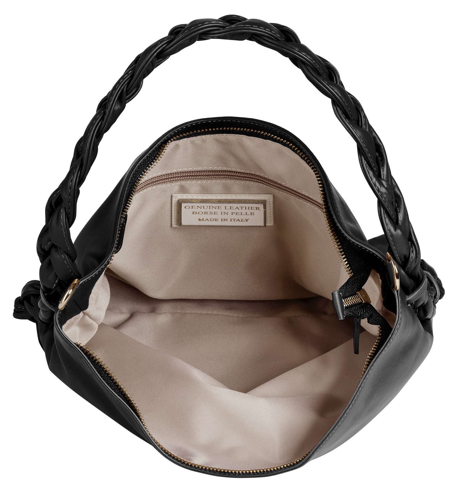 Samantha Look Umhängetasche echt Leder, Made in Italy