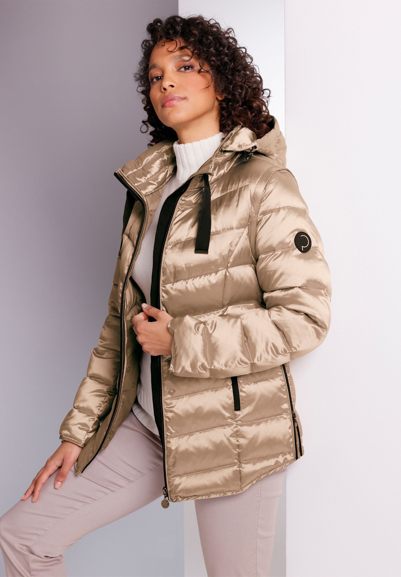 creation L Daunenjacke »Daunen-Steppjacke Daunenjacke mit 2 Tragevarianten« Abnehmbare Kapuze