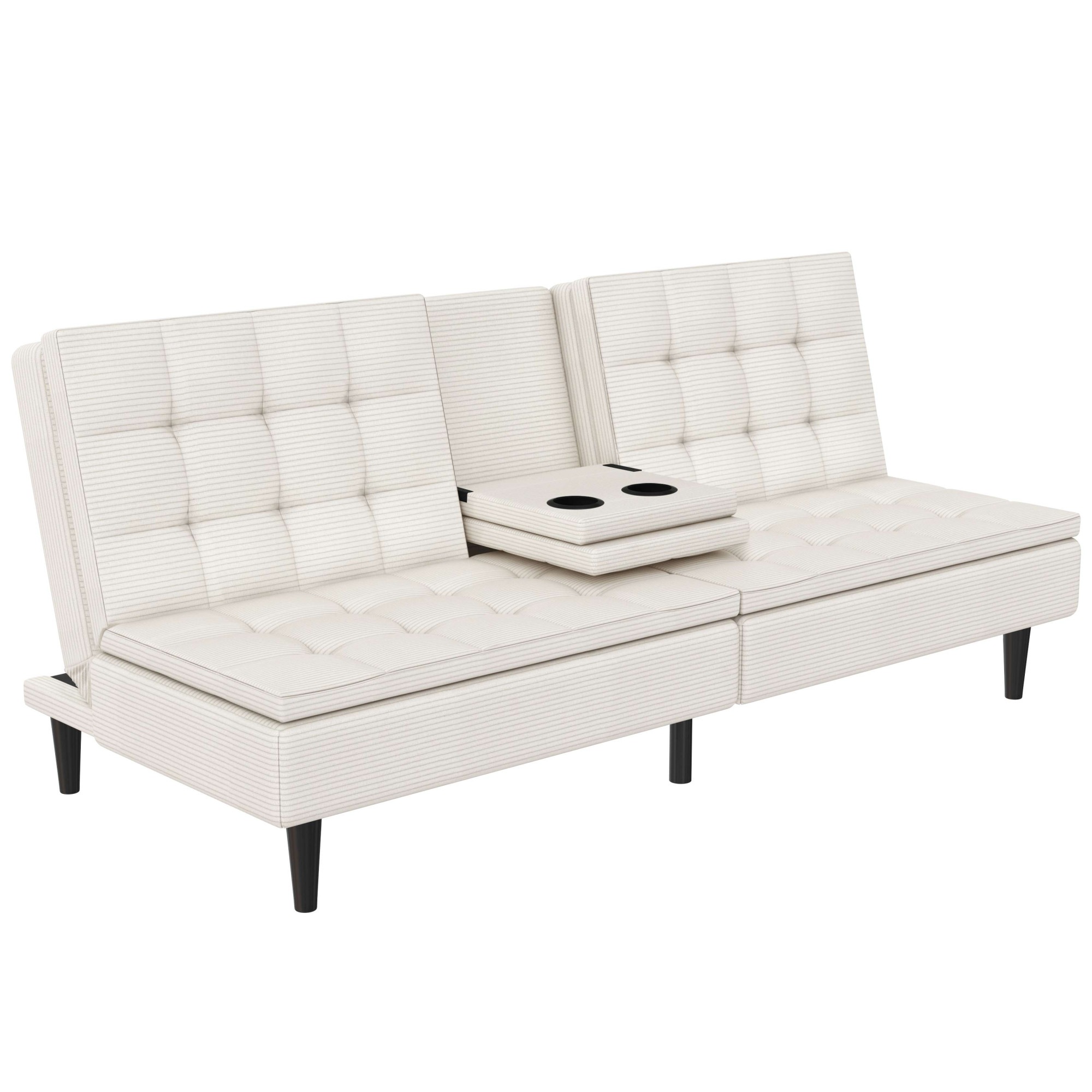 Dorel Home Schlafsofa »MAINE, Kinosofa mit Relax- und Bettfunktion, 2 Getränkehalter,«, Liegefläche 190 x 110 cm, in Cord