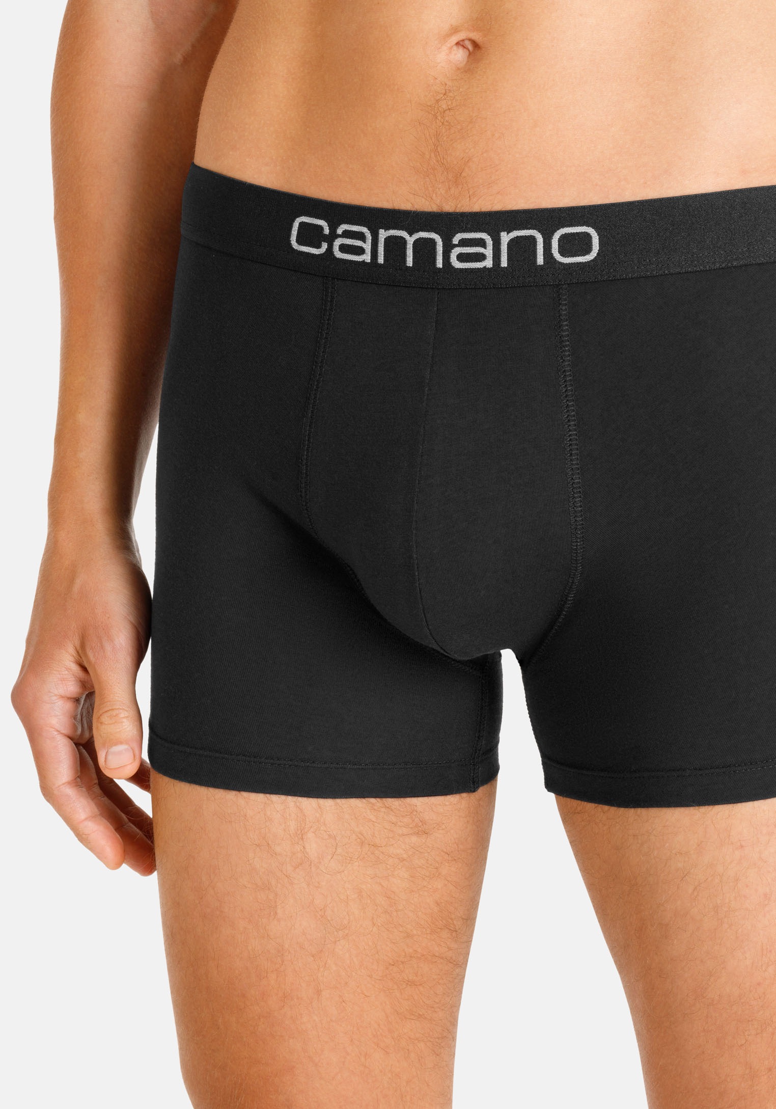 Camano Boxershorts »comfort«, (2er Pack), mit elastischem Logobund