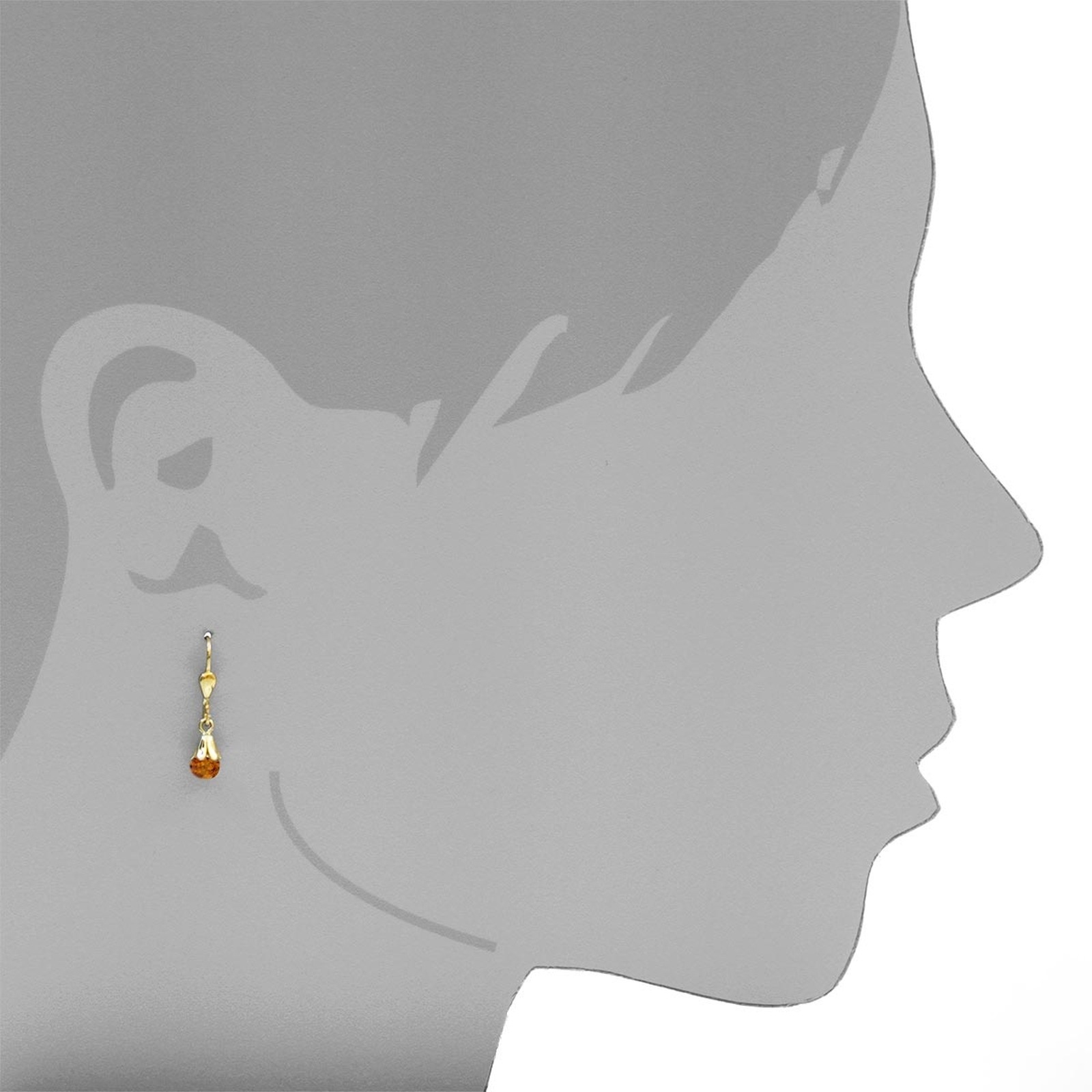 OSTSEE-SCHMUCK Paar Ohrhänger »- Glöckchen - Silber 925/000, vergoldet - Bernstein«