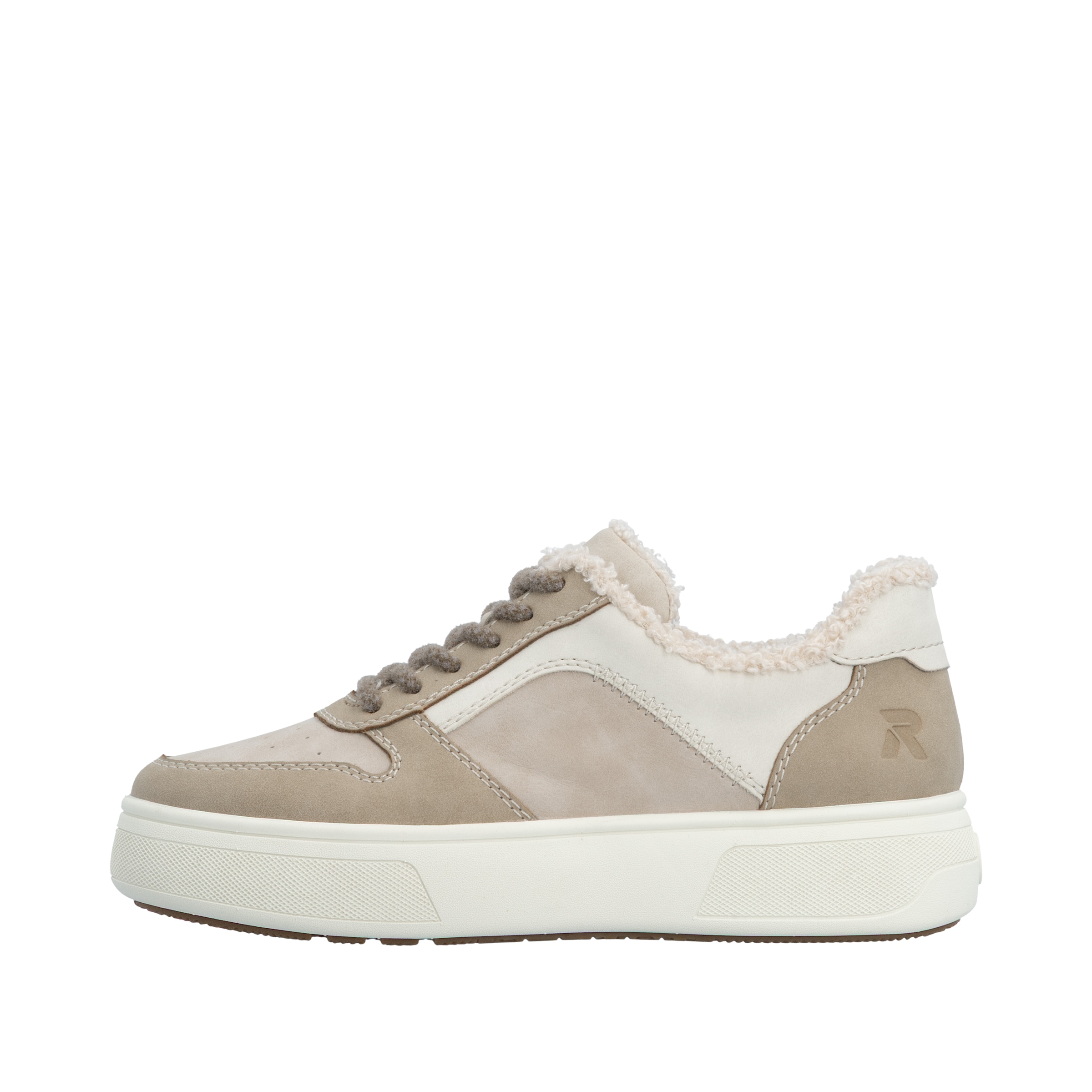 Rieker Plateausneaker  Retro-Sneaker, Schnürschuh, Halbschuh mit Teddyfutter