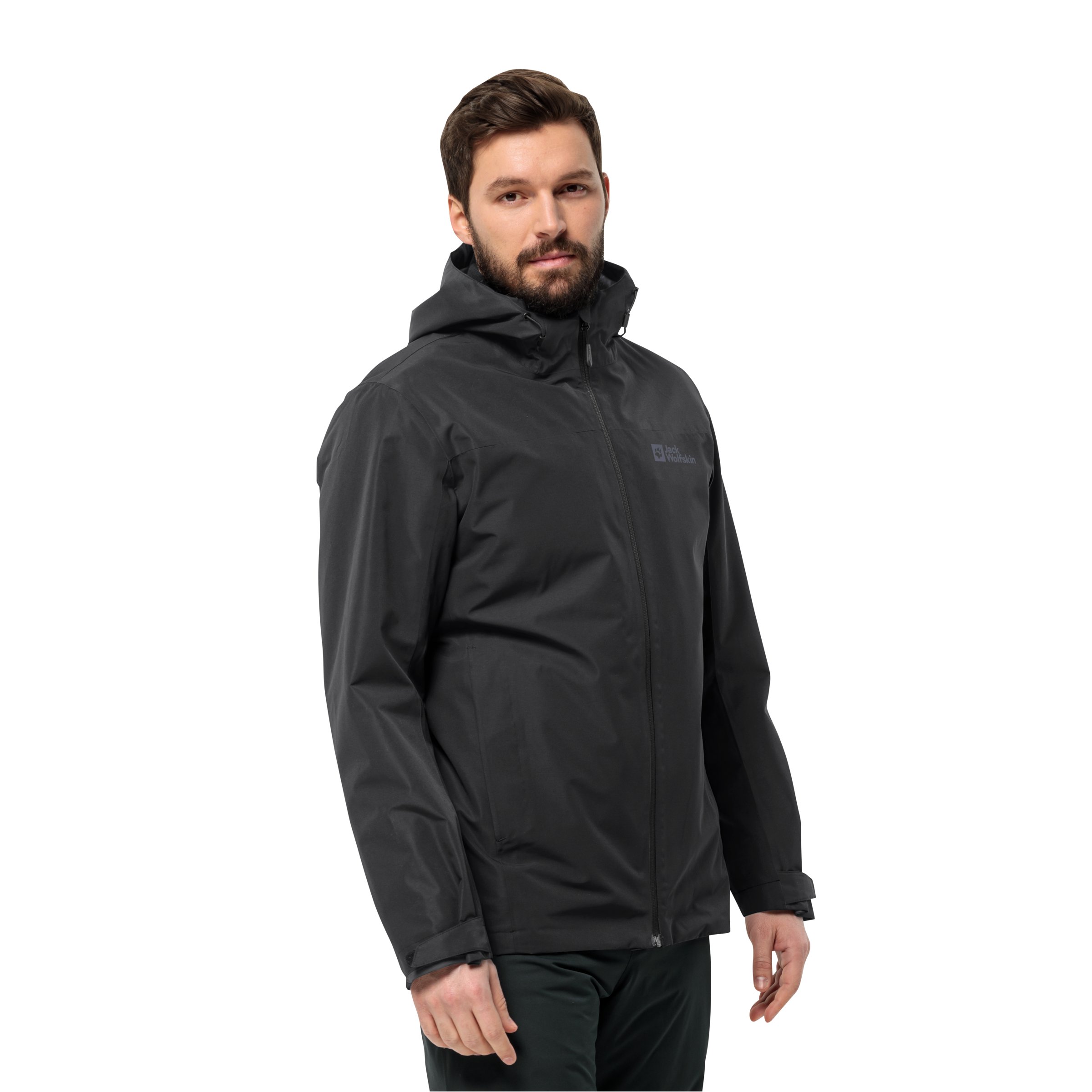 Jack Wolfskin 3-in-1-Funktionsjacke »TAUBENBERG 3IN1 JKT M«, mit Kapuze, mit wasserabweisenden Reißverschlüssen