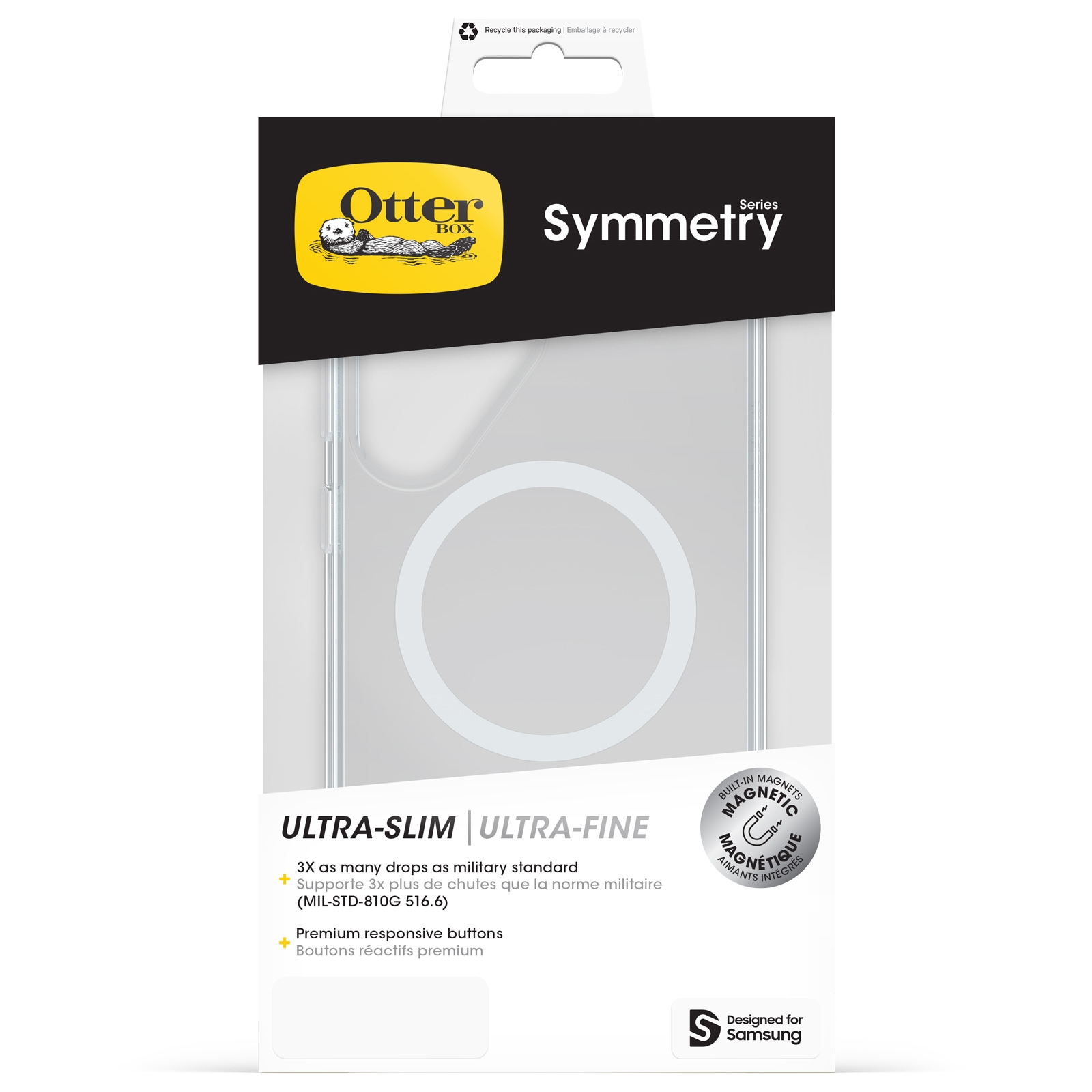 Otterbox Handyhülle »Symmetry Clear Magnets Samsung Galaxy S25 Ultra«, Backcover, Schutzhülle, Handyschutzhülle, Case, Schutzcase, stoßfest