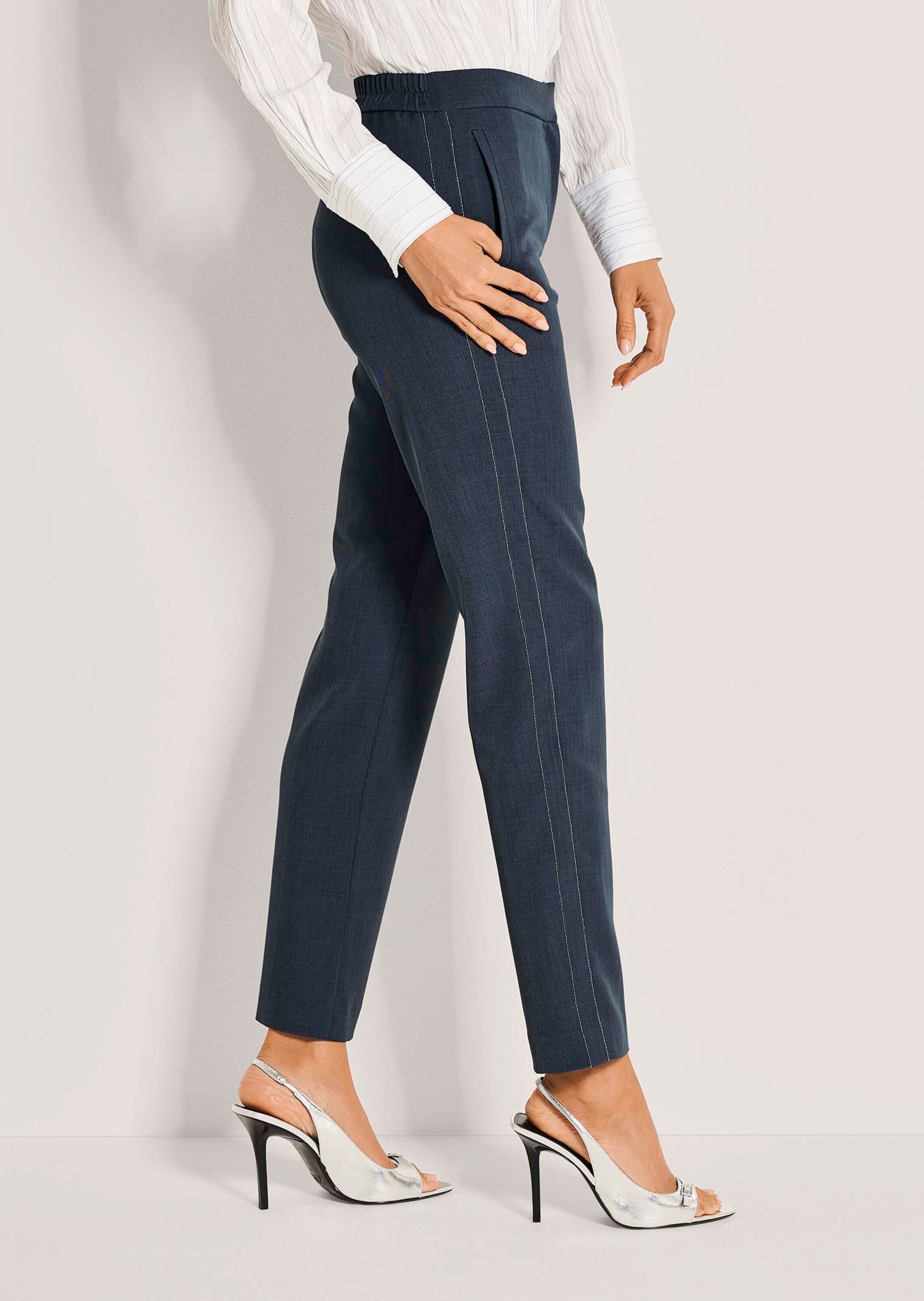 MADELEINE Stoffhose »Bügelfaltenhose Jerseyhose mit Kettendekoration«